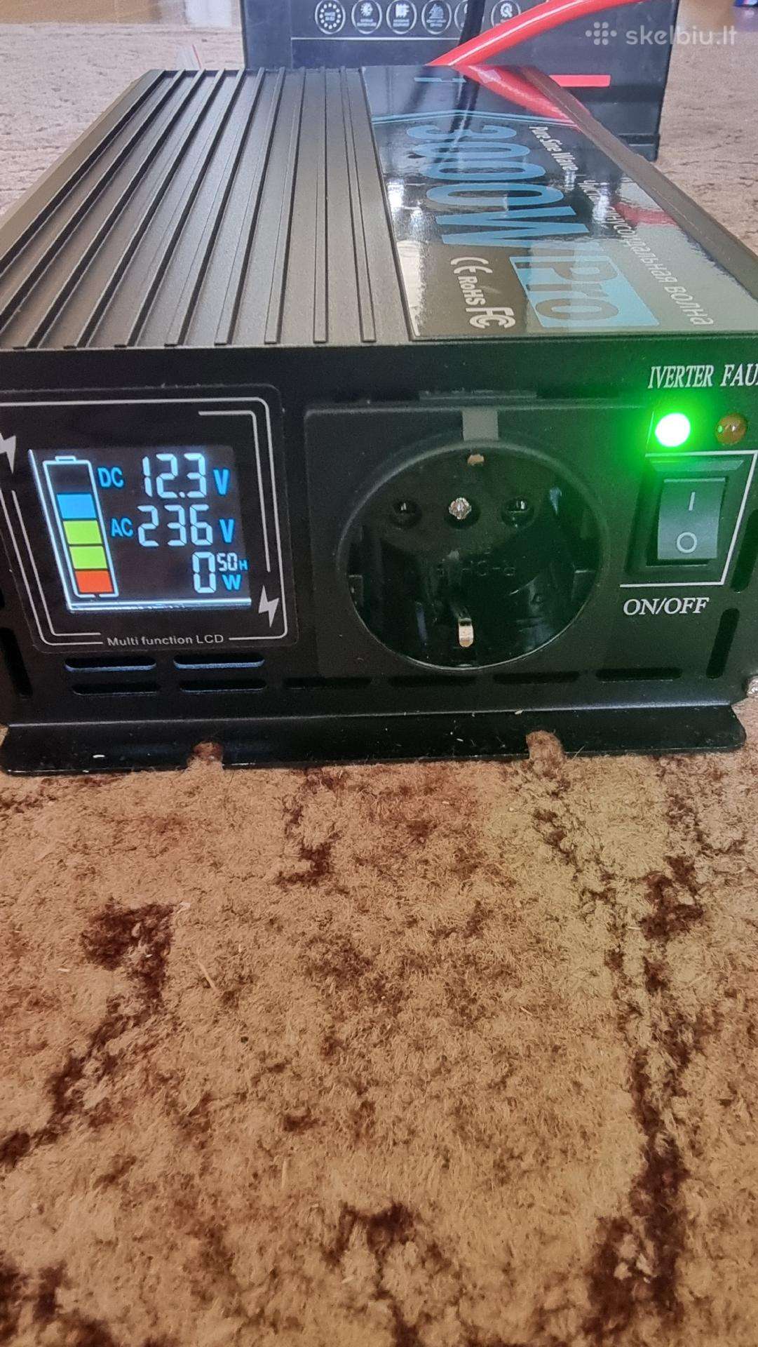 Įtampos keitiklis (inverteris) 3000w pure sinus