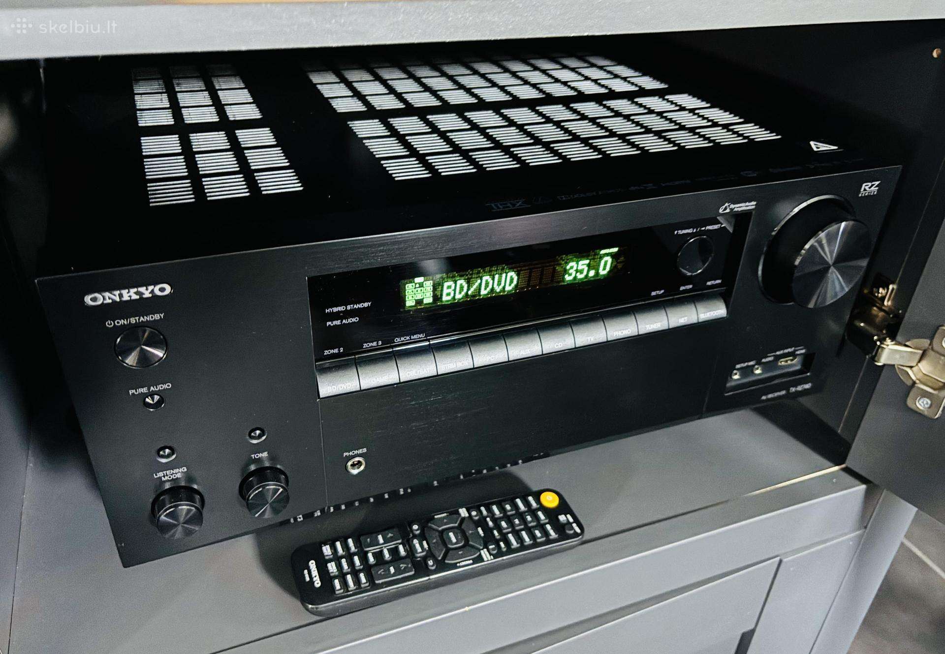 Onkyo Tx-rz740 stiprintuvas su tinklo grotuvu