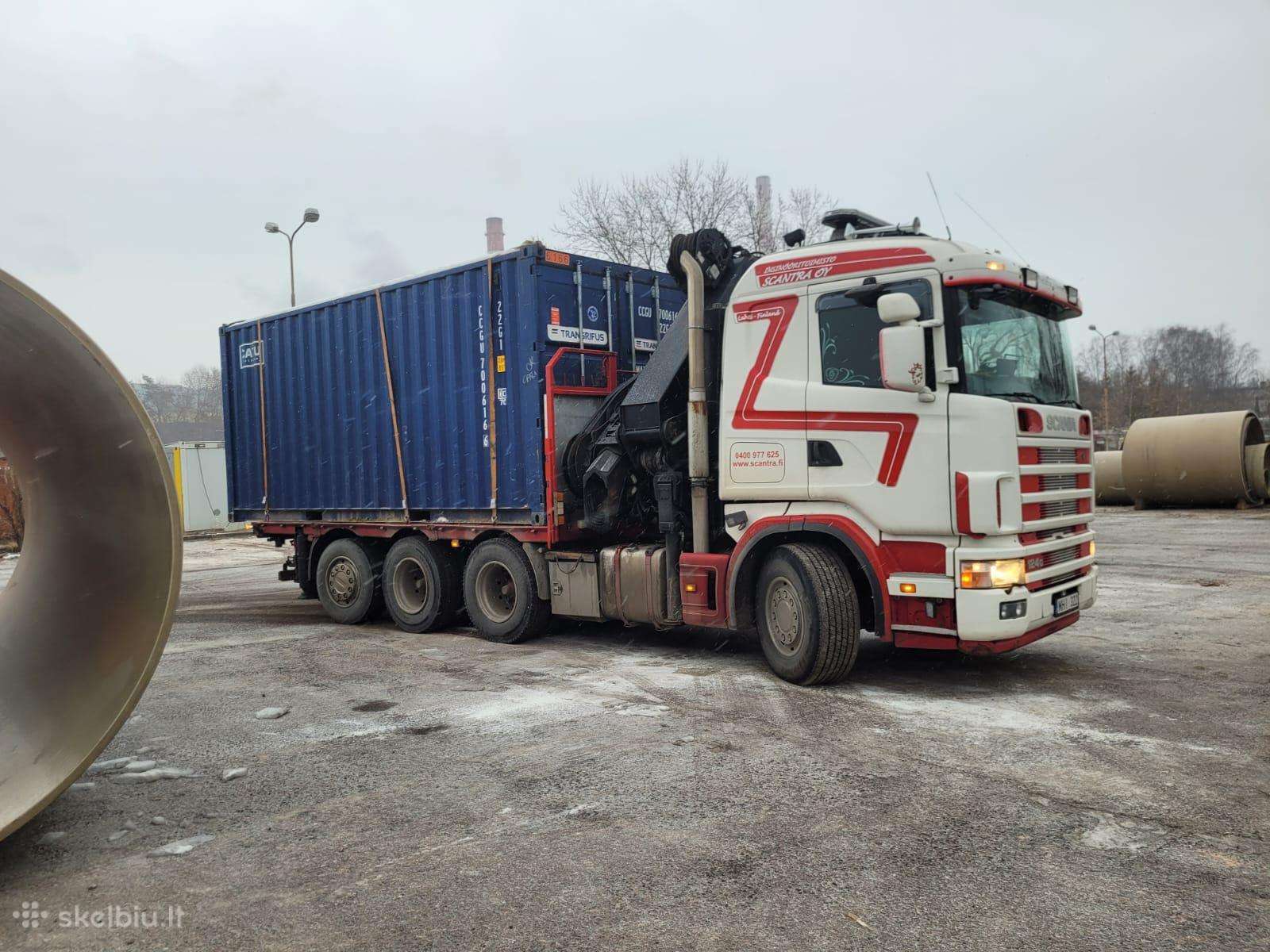 Modulių, pirčių, konteinerių, termobūdų pervežimas