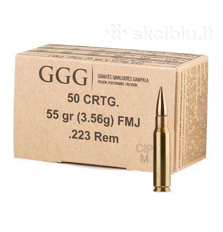 Šoviniai .223 Rem. 55gr Fmj