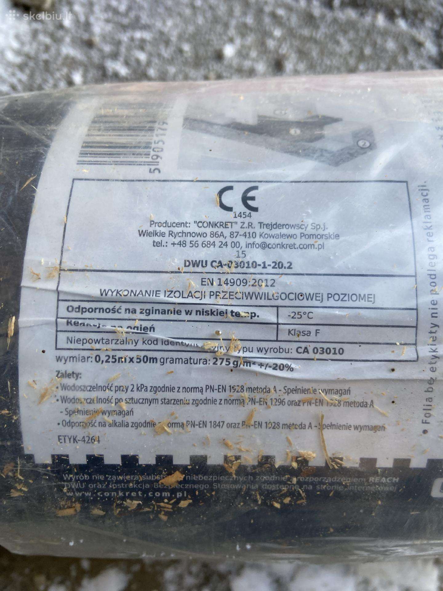 Hidroizoliacinė pamatu plėvelė