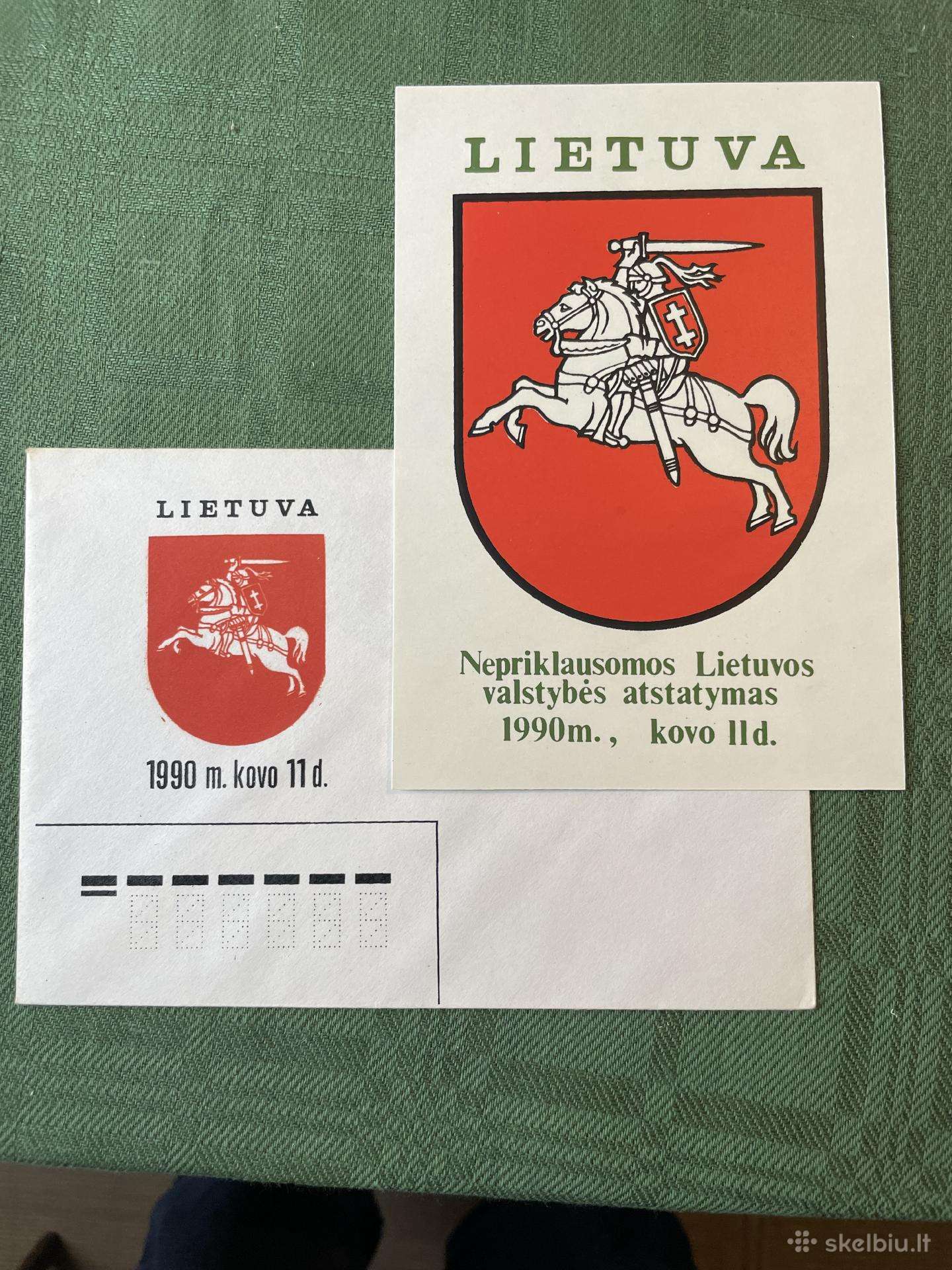 Lietuvos pašto 1990 ir 1991 metų proginiai vokai
