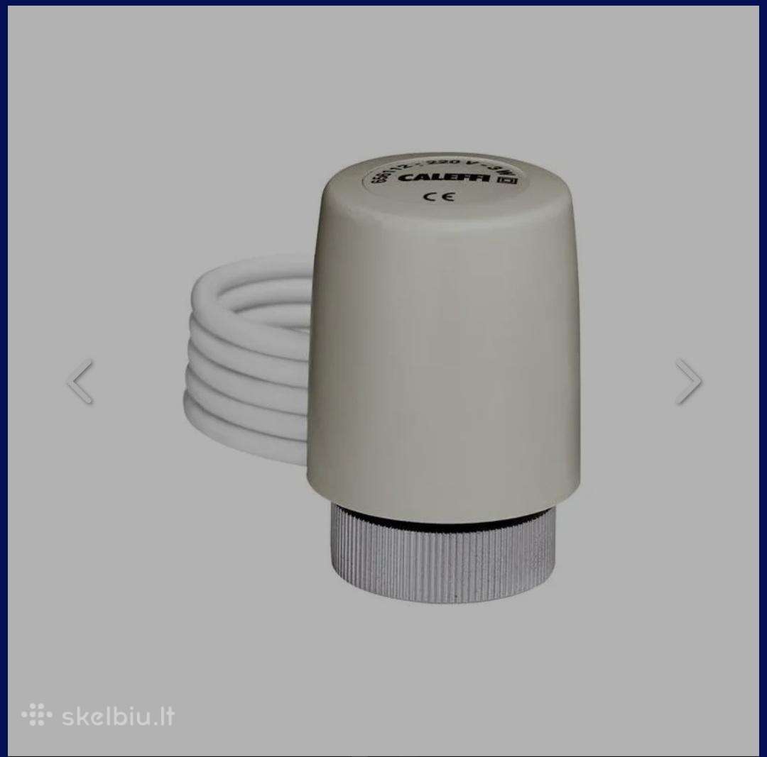 Caleffi elektroterminės pavaros ir manometras