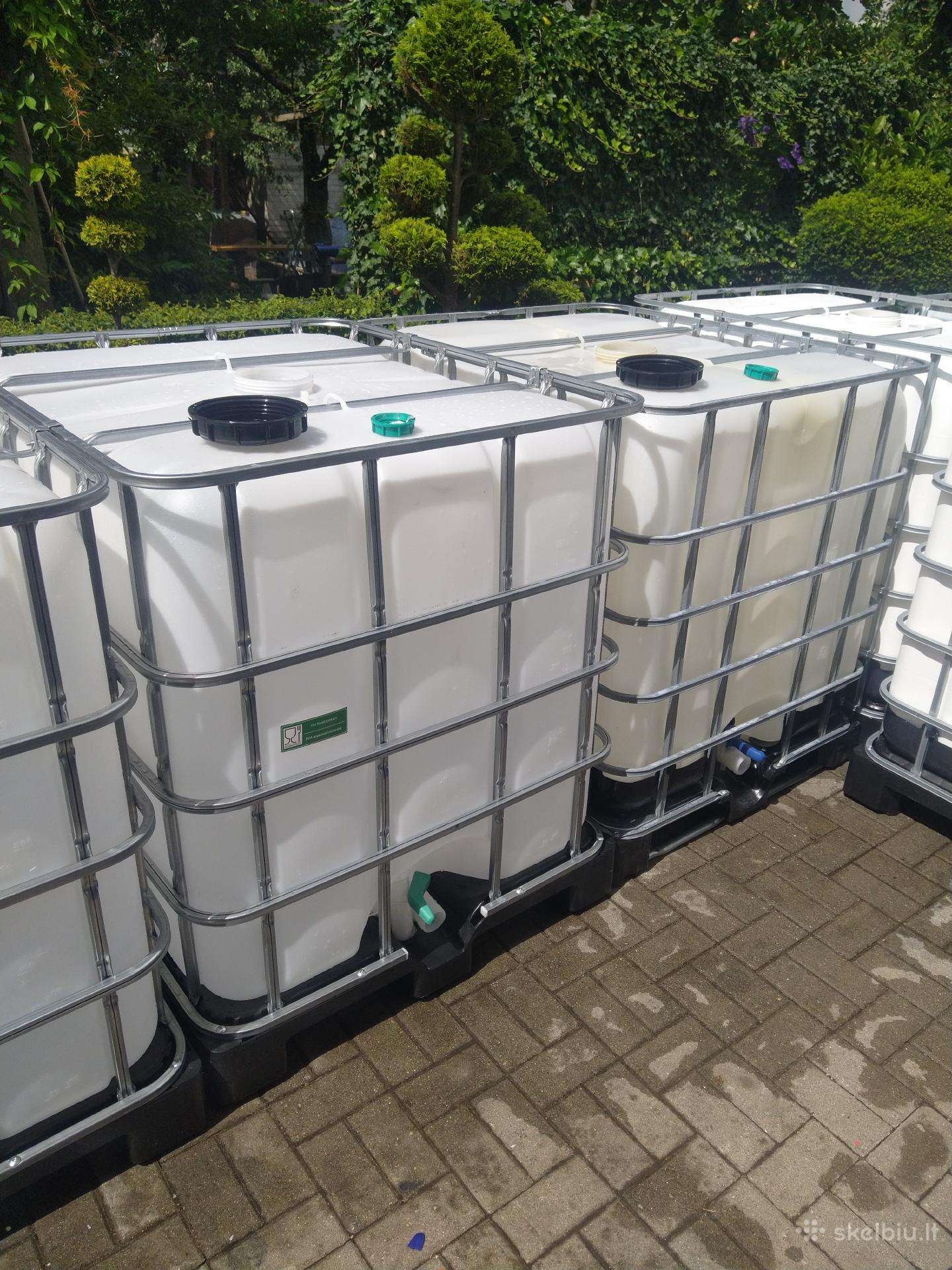 Ibc konteineriai, 1000 l. maistinės talpos švarios
