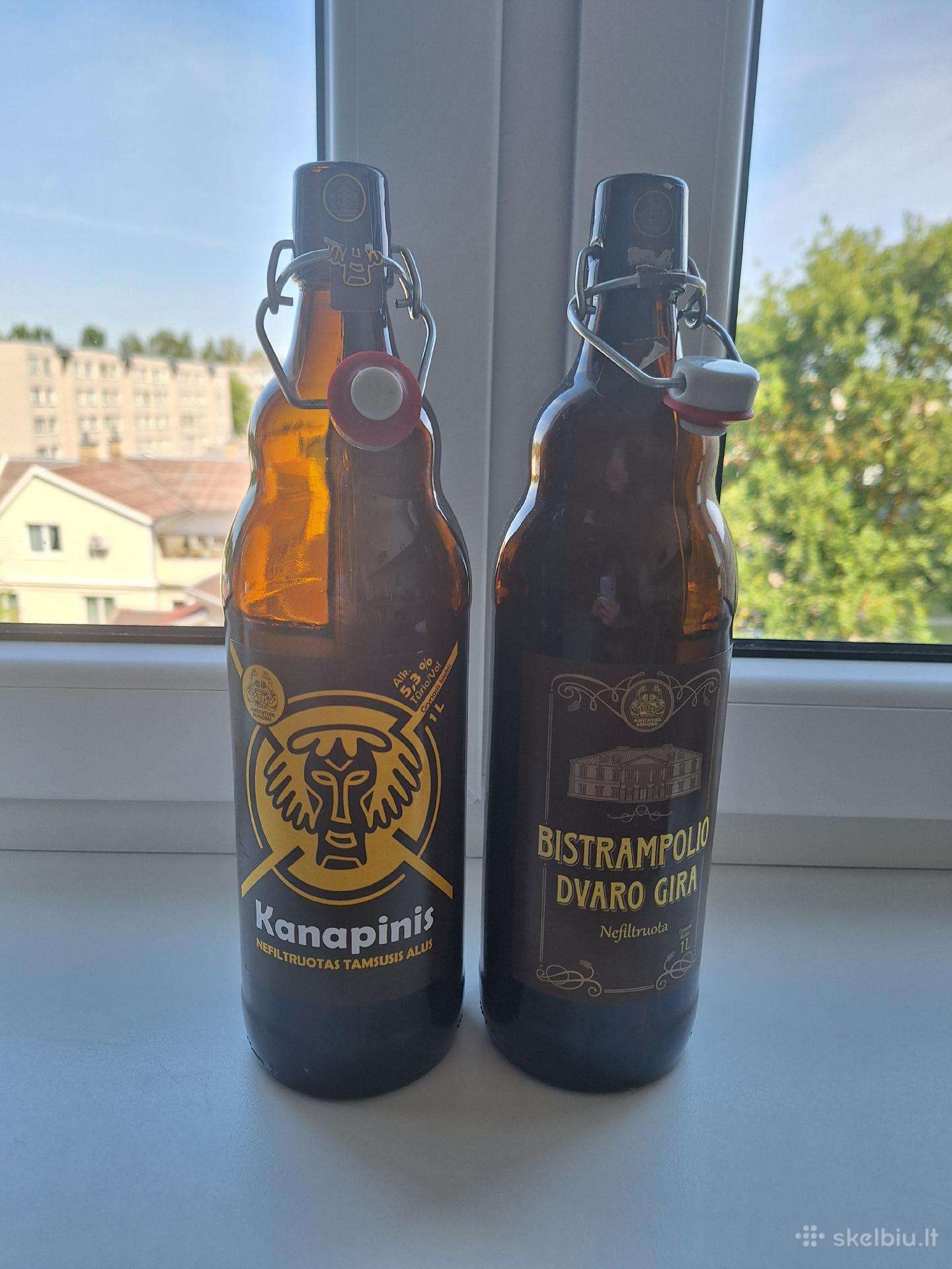 Litriniai buteliai daugkartiniu atšaunamu kamščiu