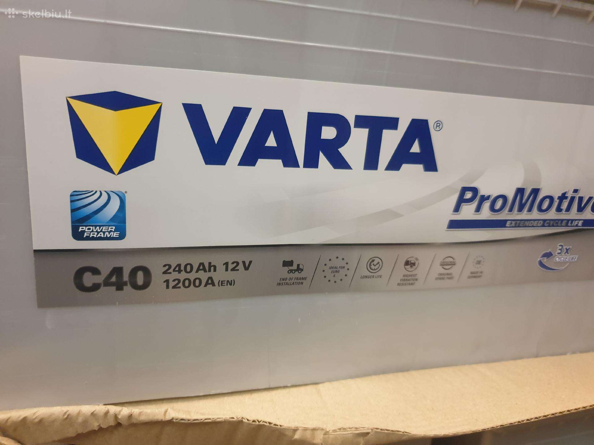 Akumuliatoriai Varta 240ah 1200a C40