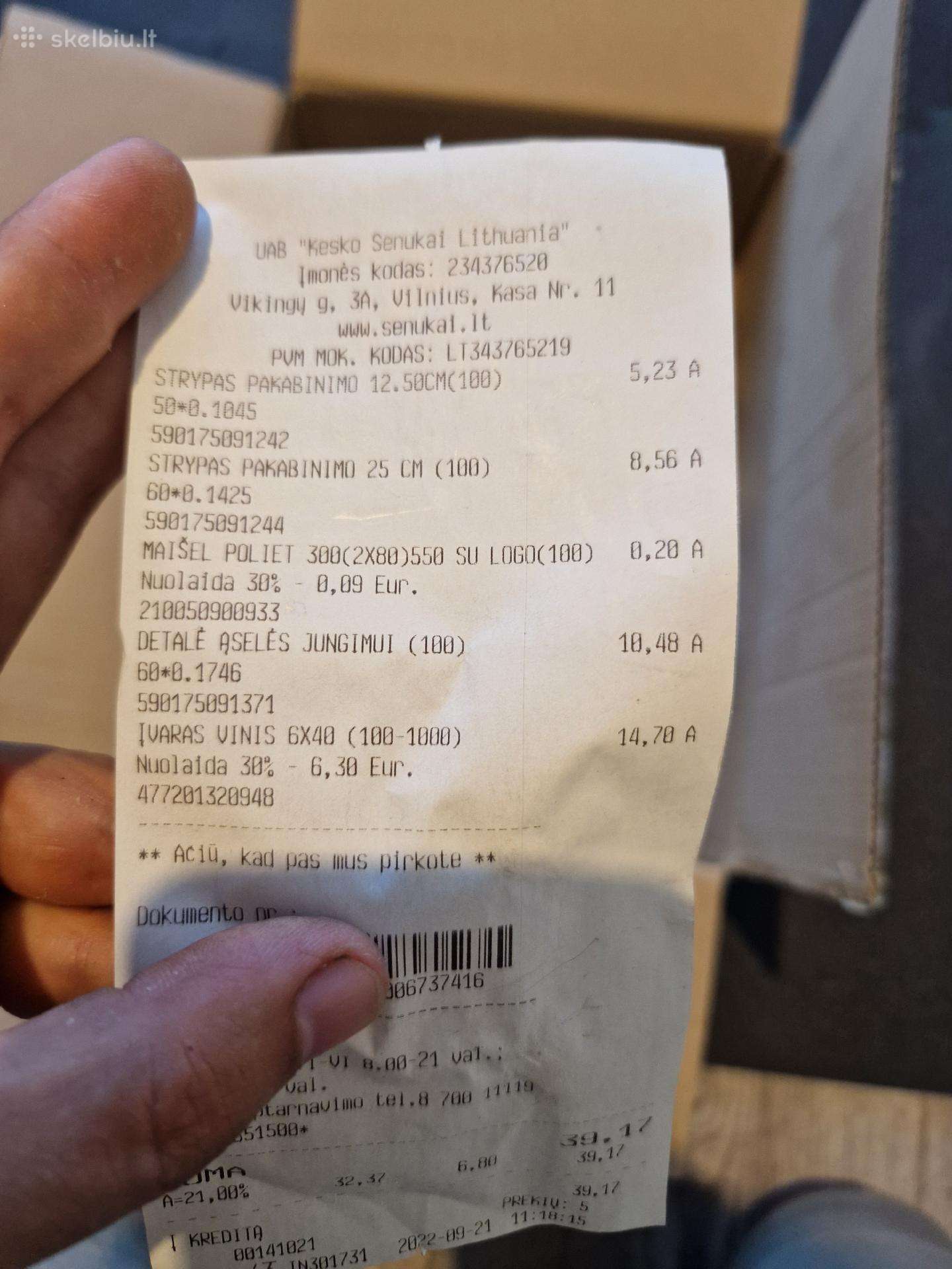 Pakabinamų lubų sistema. 50vnt