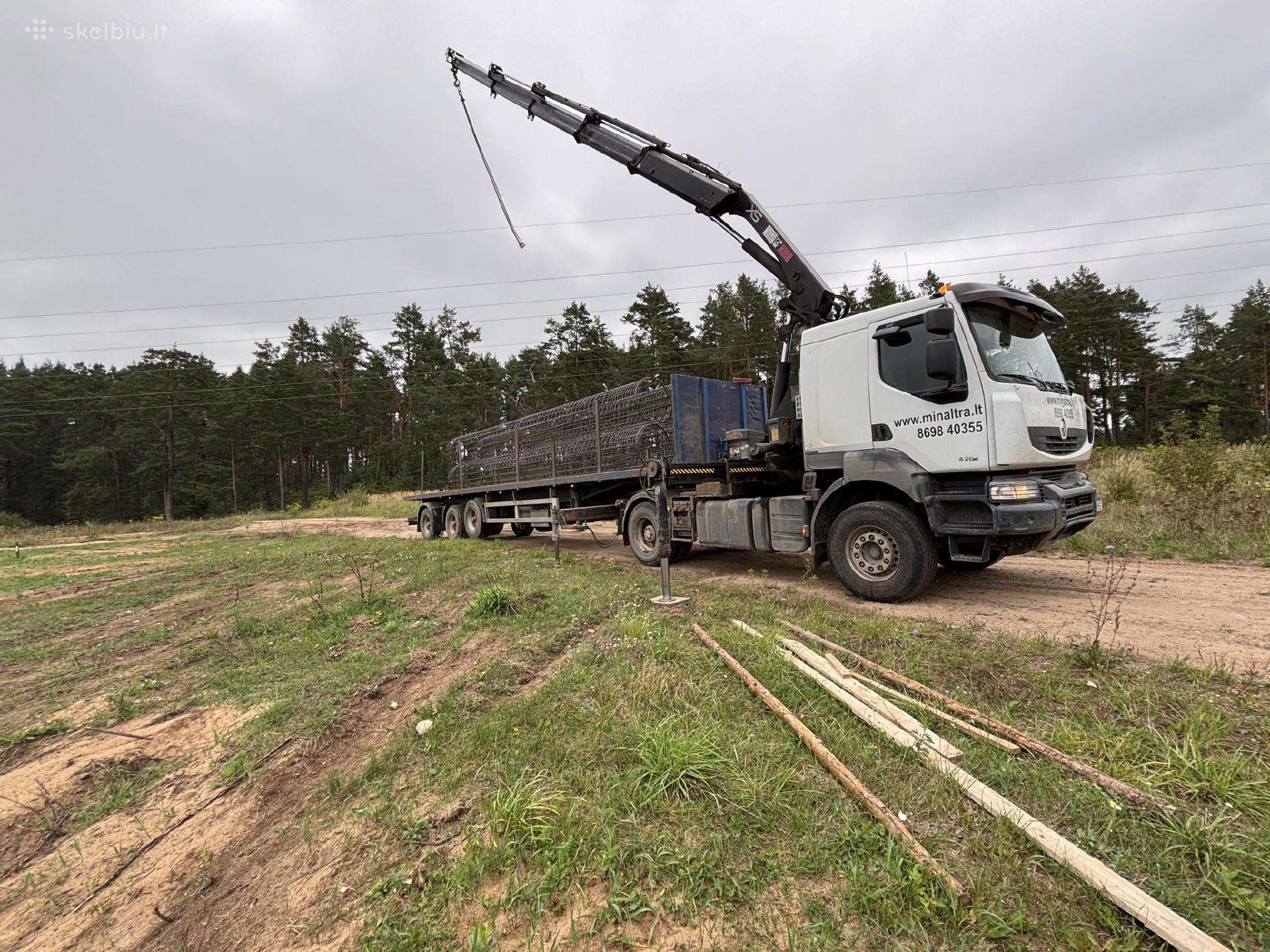 Vilkikas su kranu fura su kranu manipuliatorius