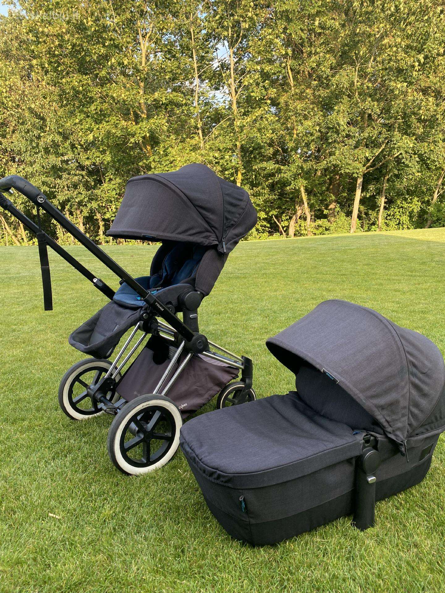 Cybex Priam Platinum vežymėlis su lopšiu