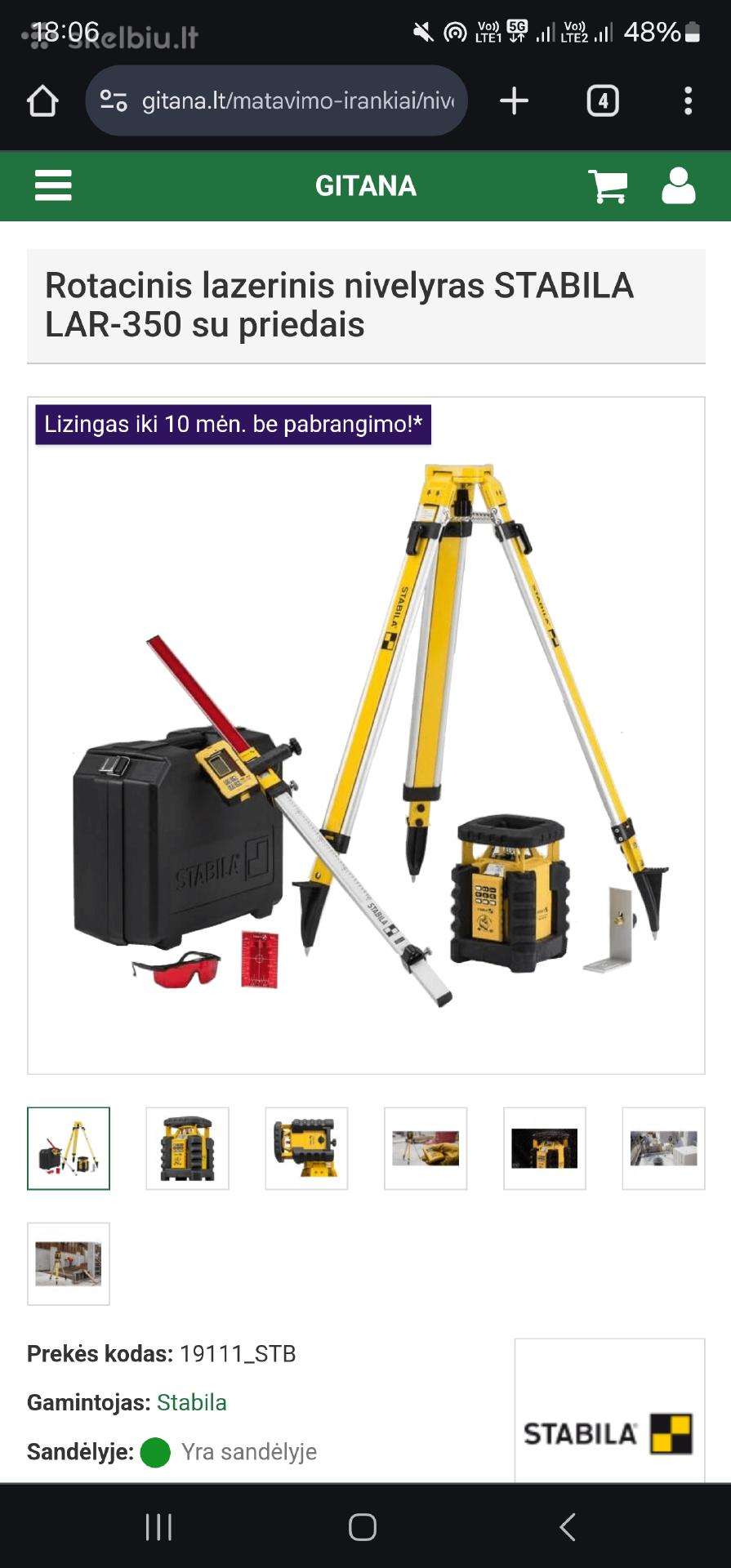 Stabila rotacinis nivelyras