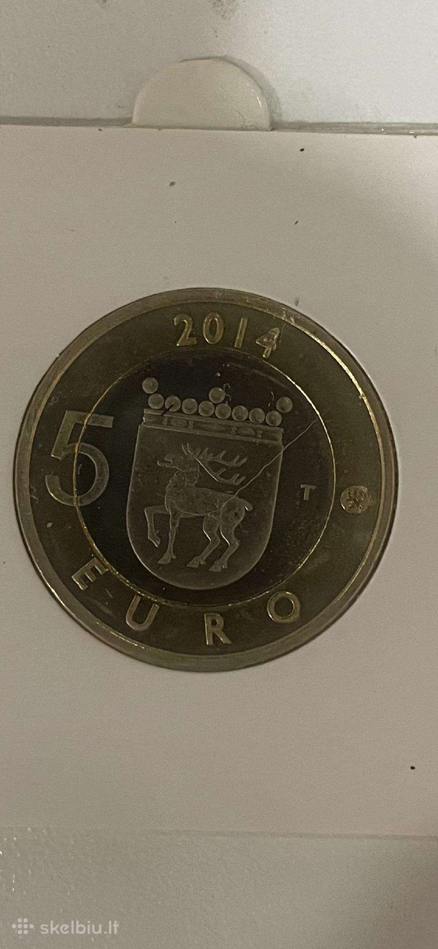 Parduodu 2012-2014m. Suomijos 5€ progines monetas