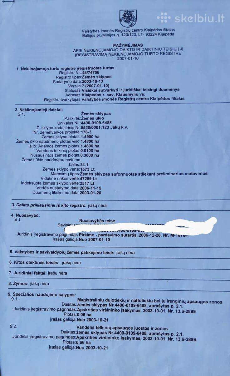 Parduodamas sklypas prie Mercedes centro