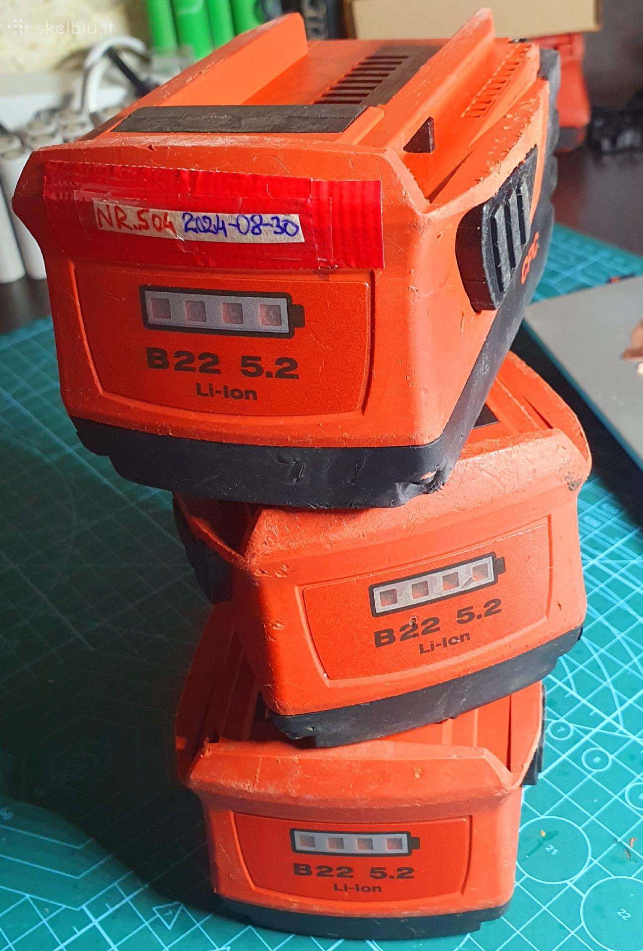 Naudoti Hilti B22/5.2 akumuliatoriai