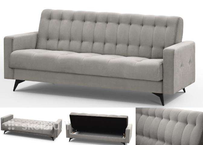 Minkšta sofa-lova "Gemi" su dėže patalynei