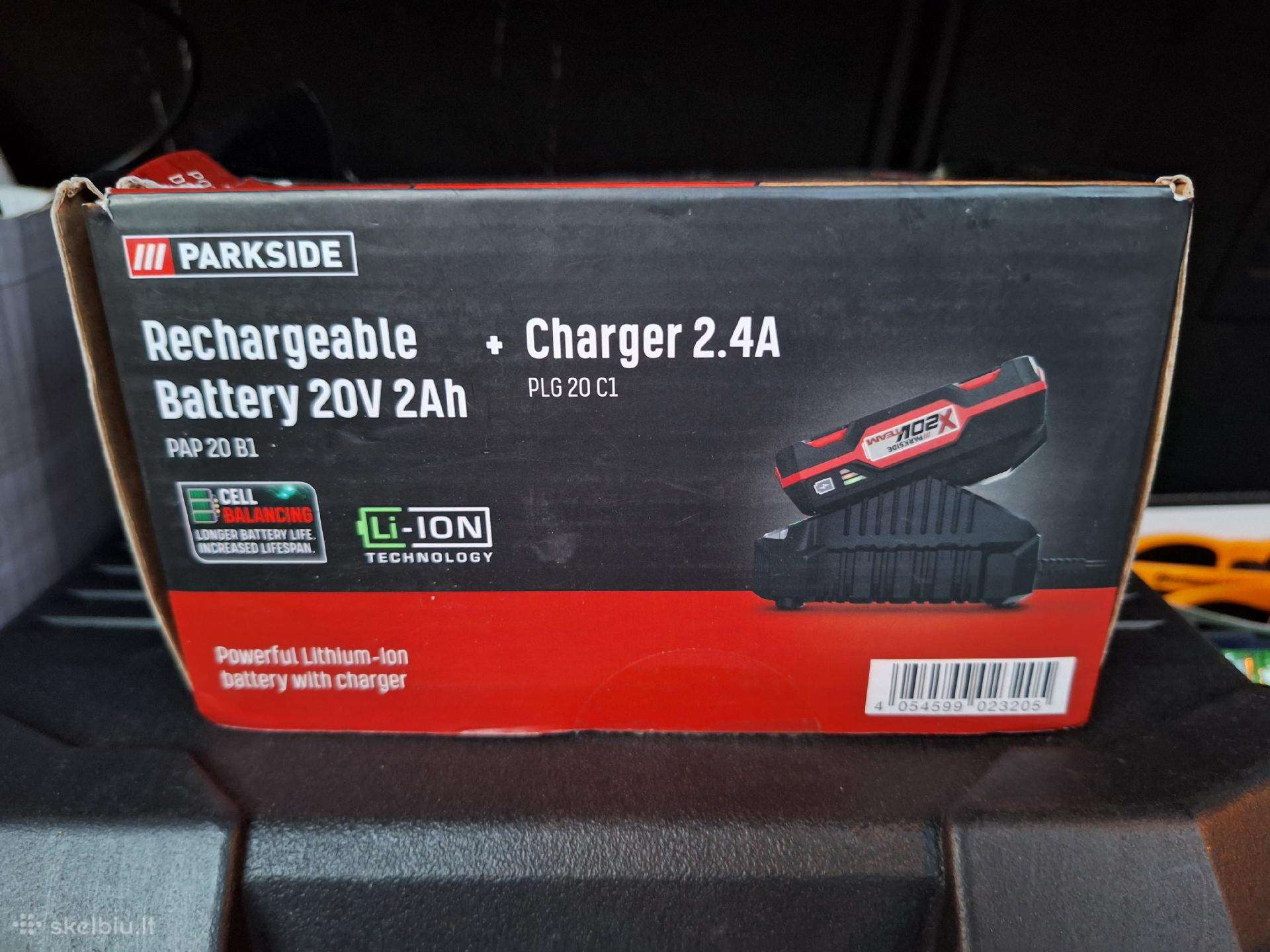 Parkside 20v pakrovėjas ir baterija