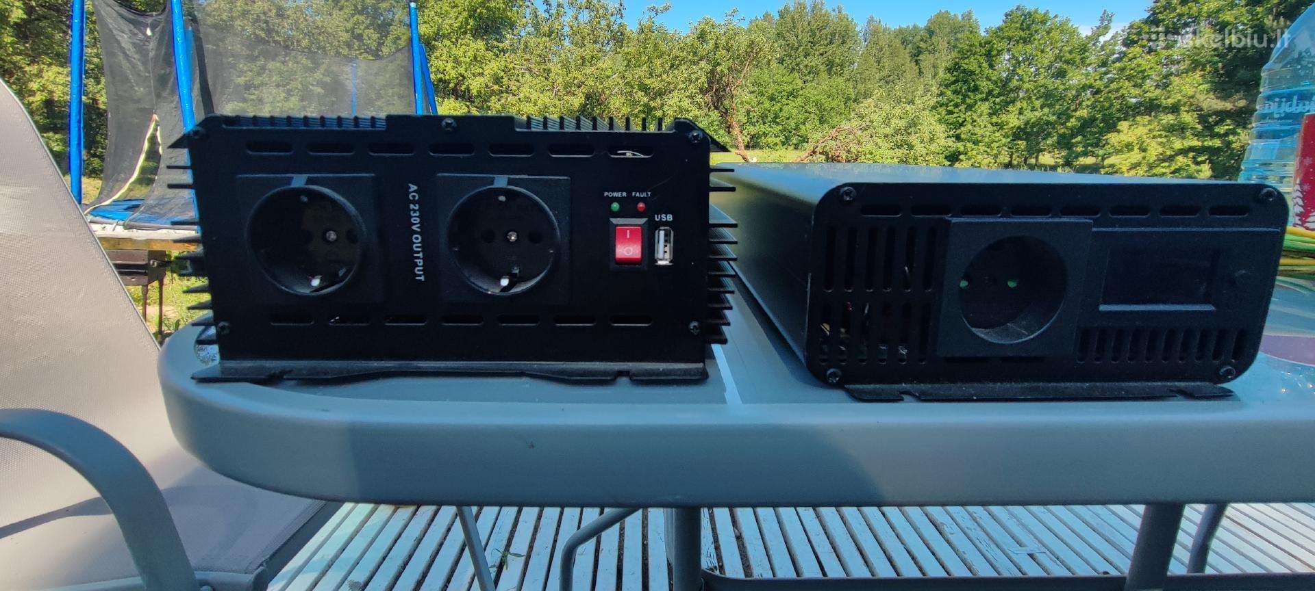 Inverteriai 12v. 2000 w 2vnt. Po 60 euru