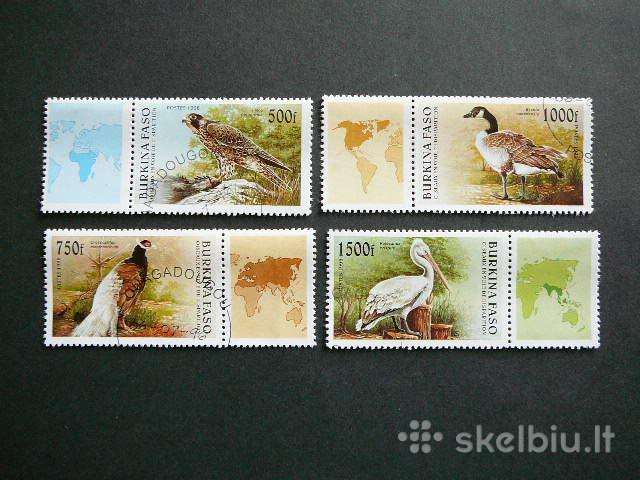 Pauksciai Ereliai Burkina Faso 1996 antsp. bfs336