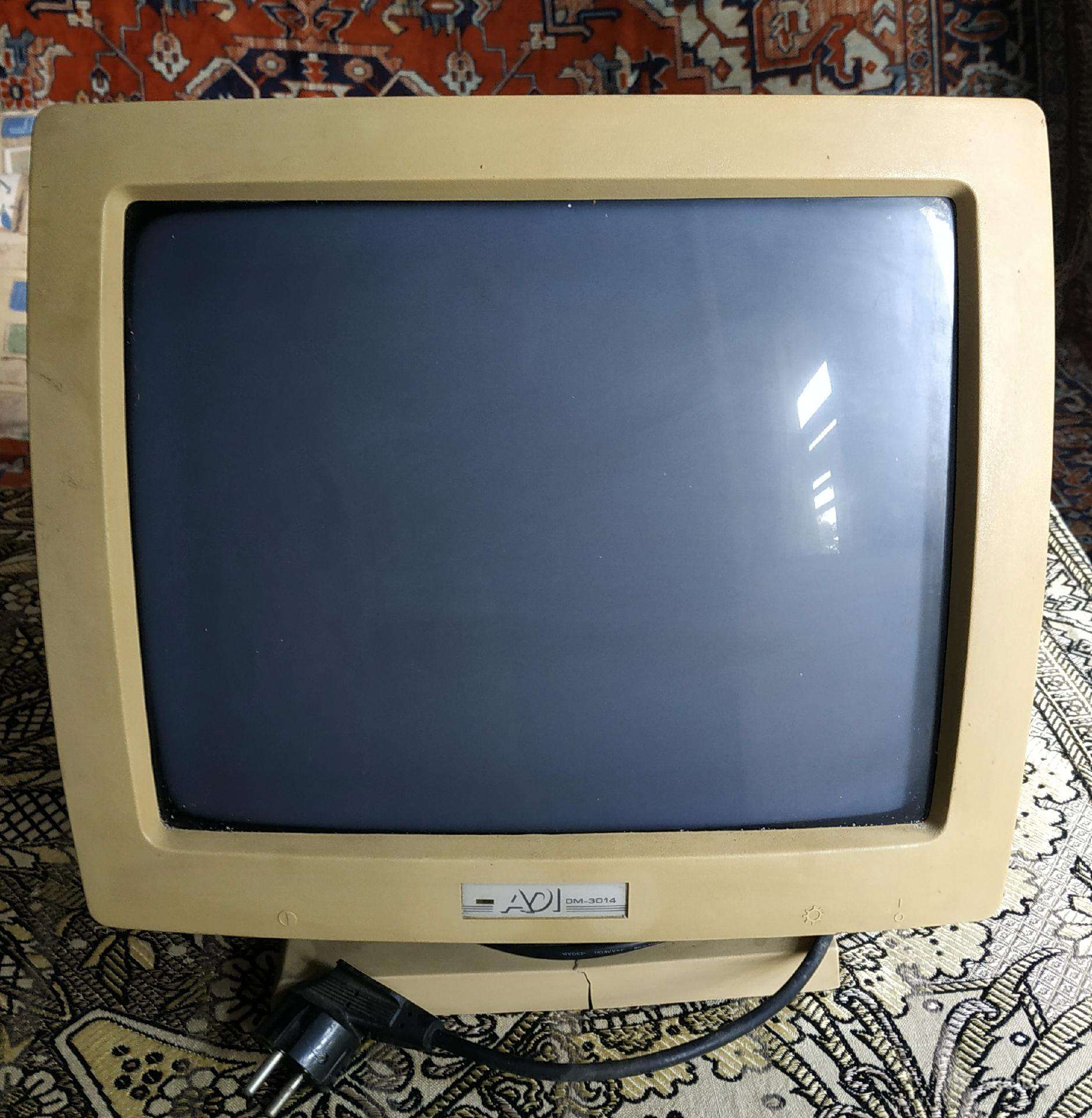 Kolekcinis Crt monitorius Vga monochrome retro