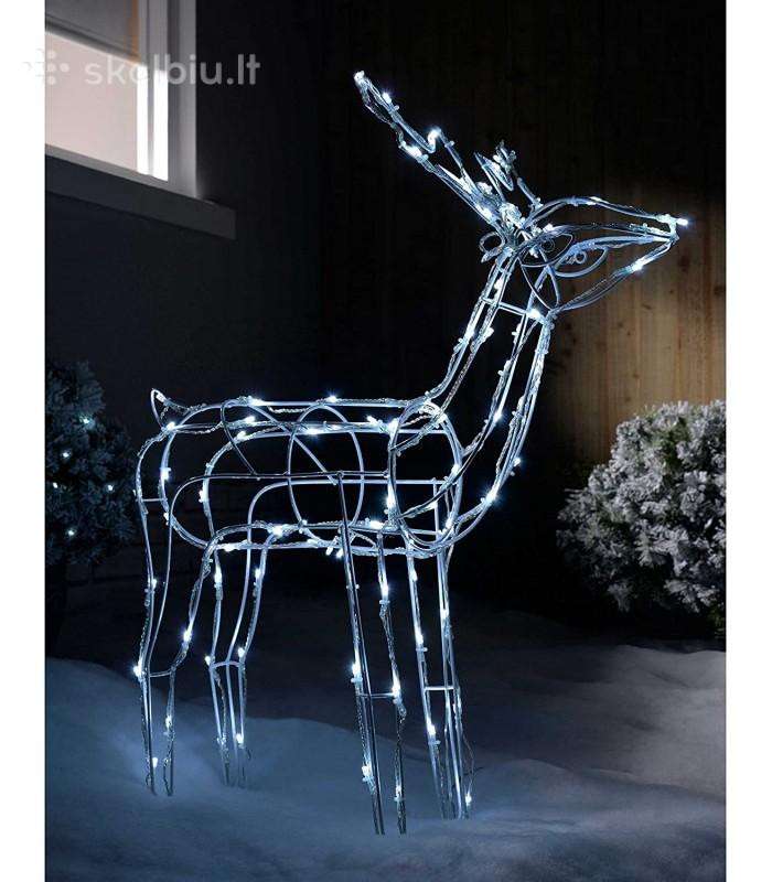 LED dekoracija judantis - šviečiantis 3D elnias