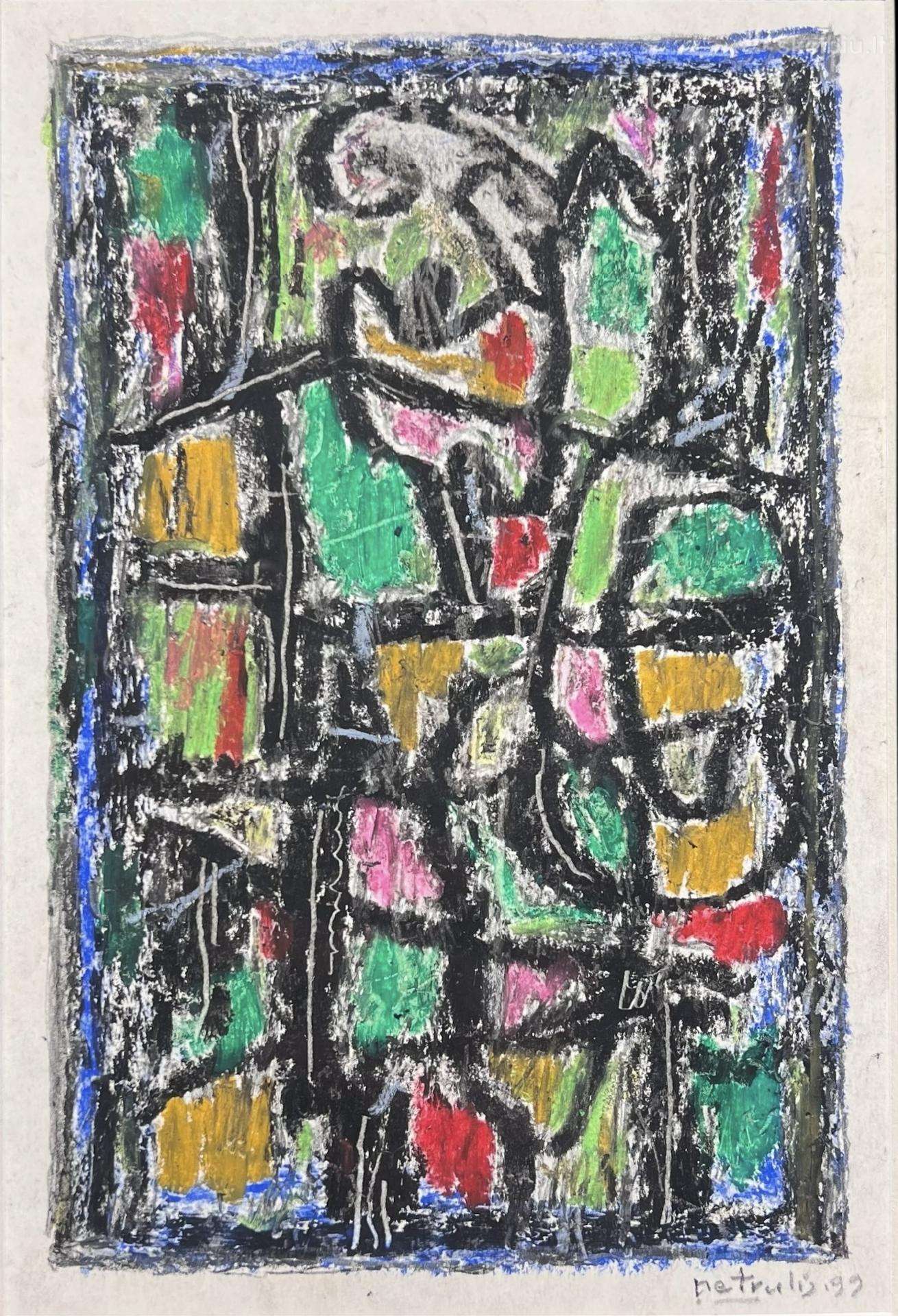 Paveikslas Algirdas Petrulis (1915-2010) įrėmintas