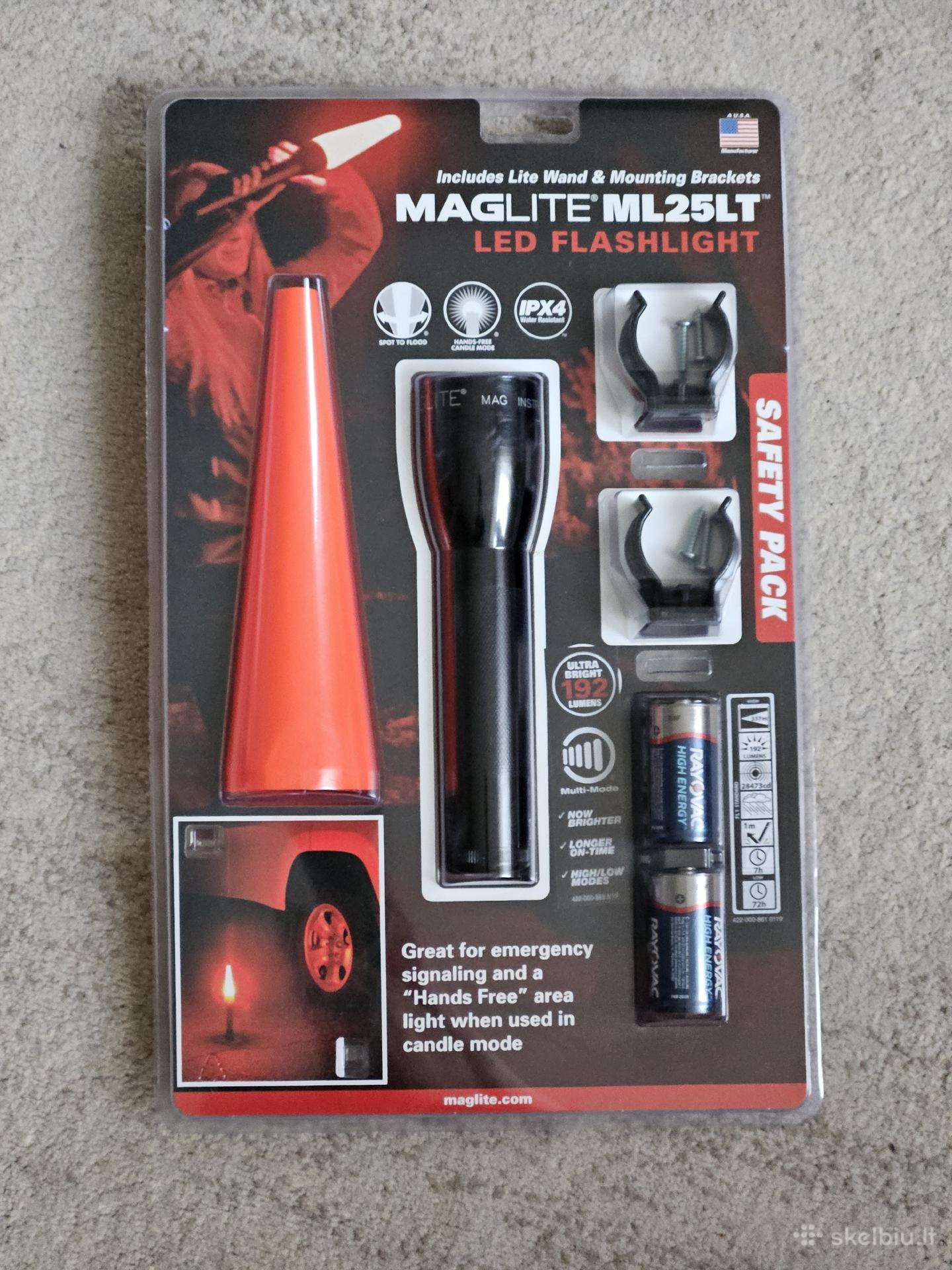 Maglite prožektorius, pilnas komplektas, naujas