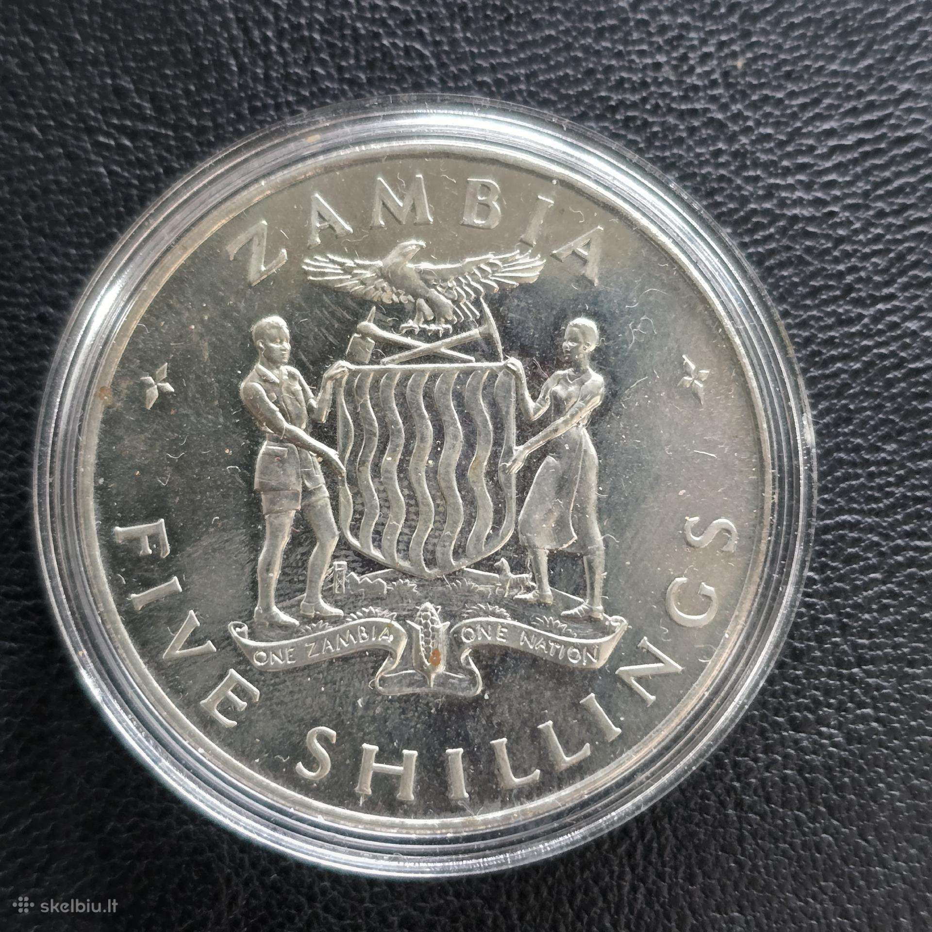 Zambija 1965 5 shillings Ni-žalvaris