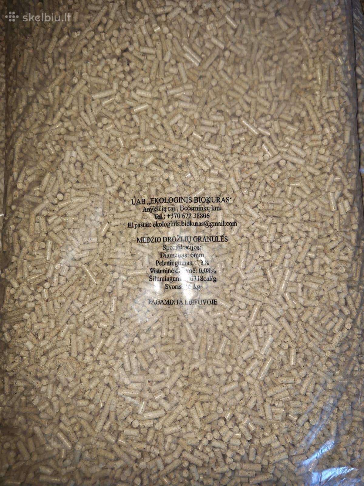 Kokybiškiausios 100% granulės (spygliuočio)