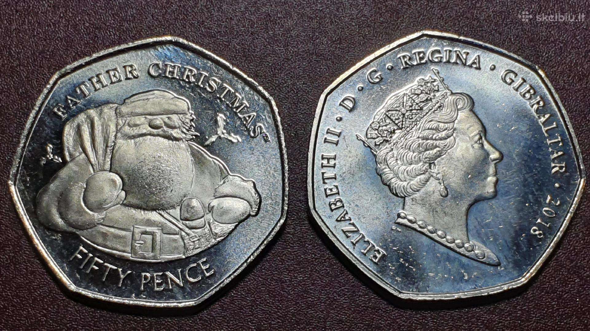 Gibraltaras 50 pensų, 2018 Kalėdų Senelis Uc120