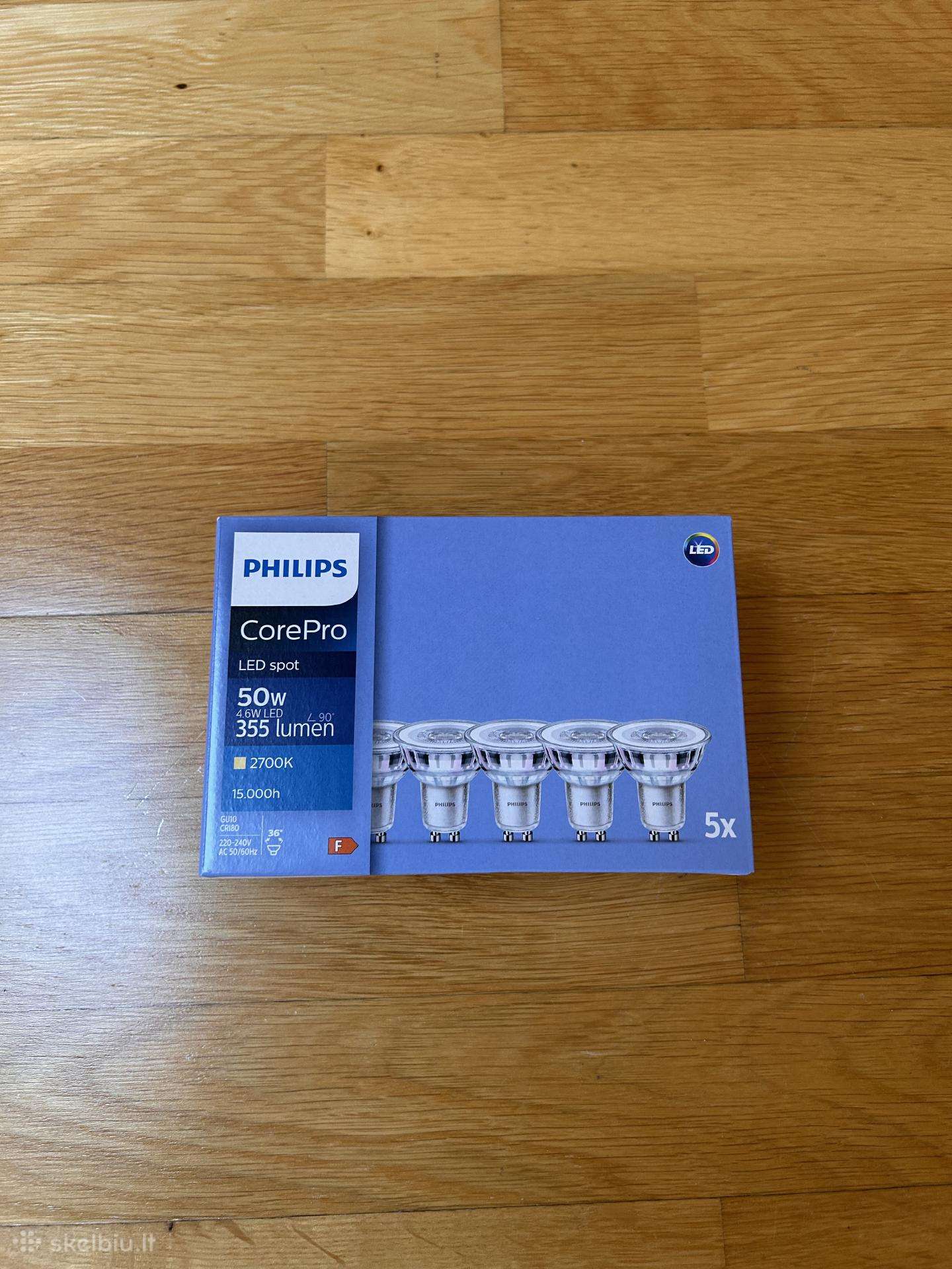 Philips Corepro LED 4.6w Gu10 2700k (5vnt. pak.)