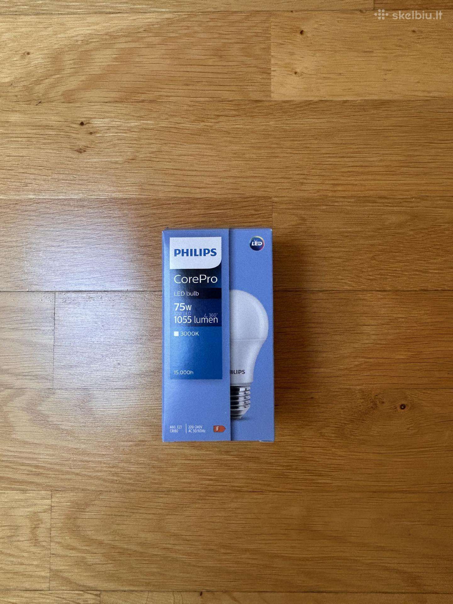 Nauja Philips Corepro LED 10w A60 E27 3000k