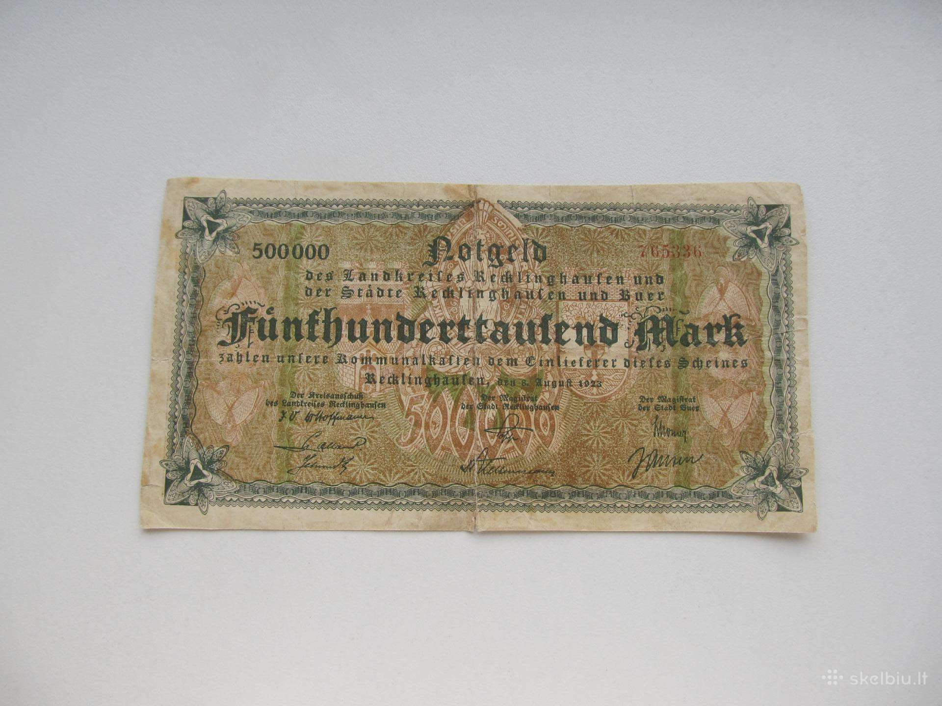 500 000 markiu , Rechlinghausen Vokietija , 1923