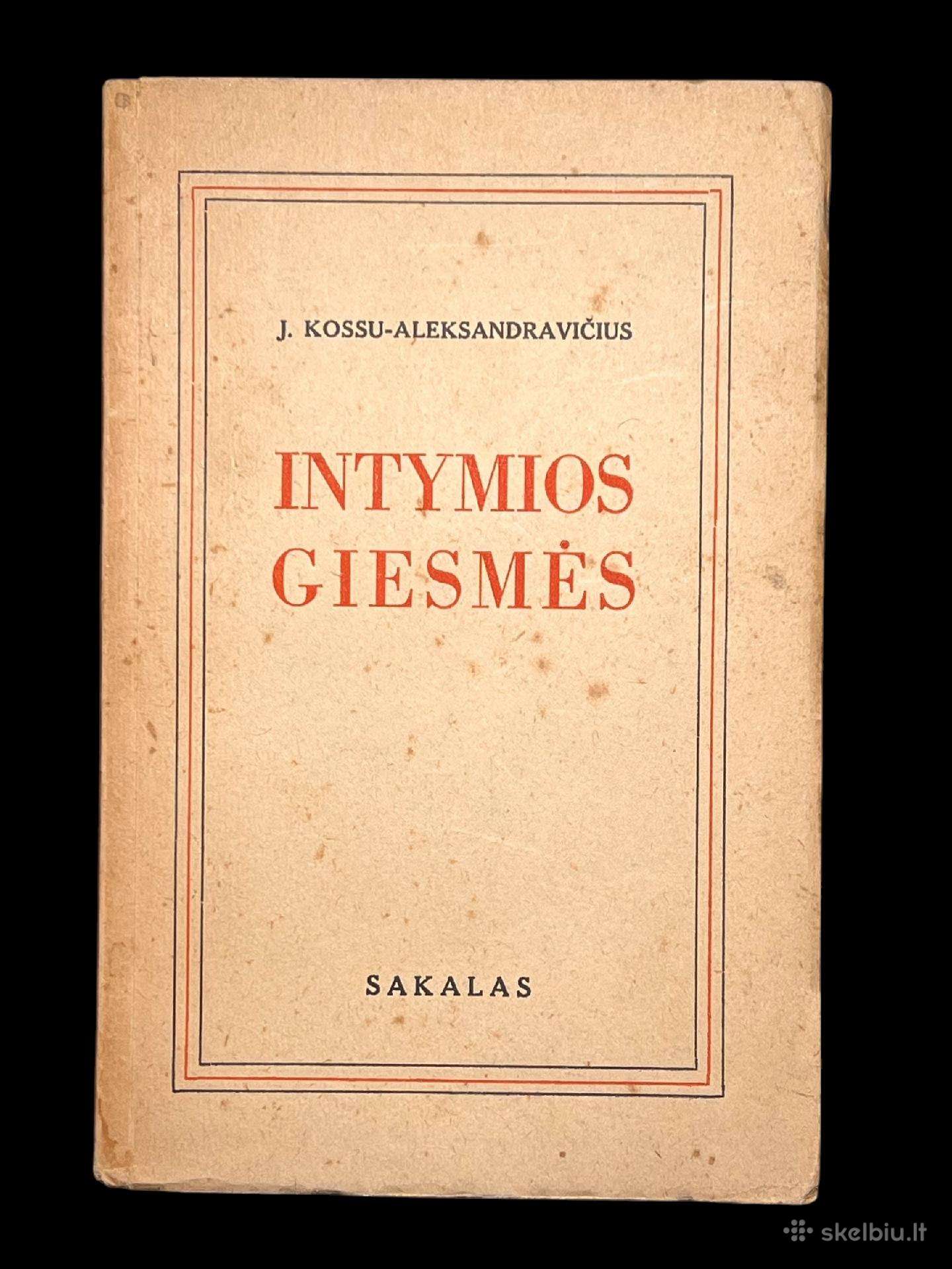 Jonas Aistis Intymios Giesmės 1935 m. knyga