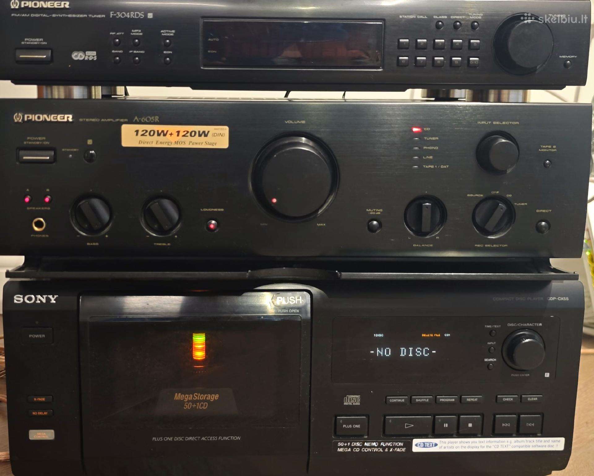 Parduodamas audio aparatūros rinkinys