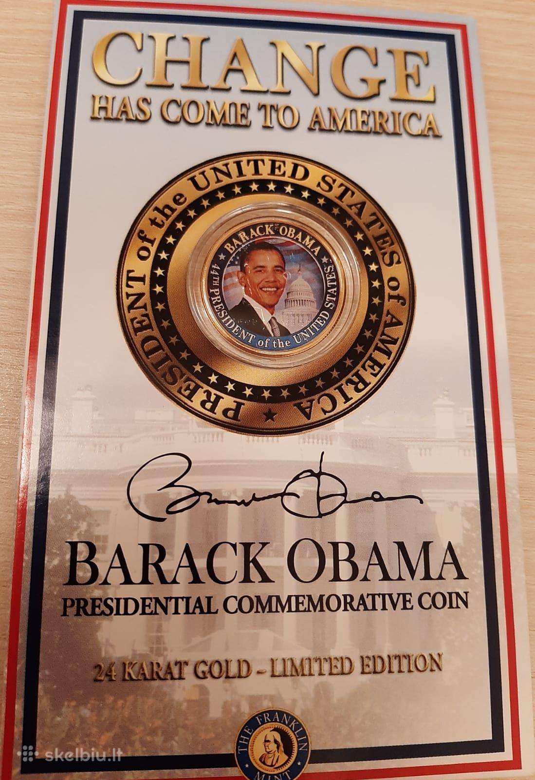 Barako Obamos inauguracijos pusės dolerio moneta
