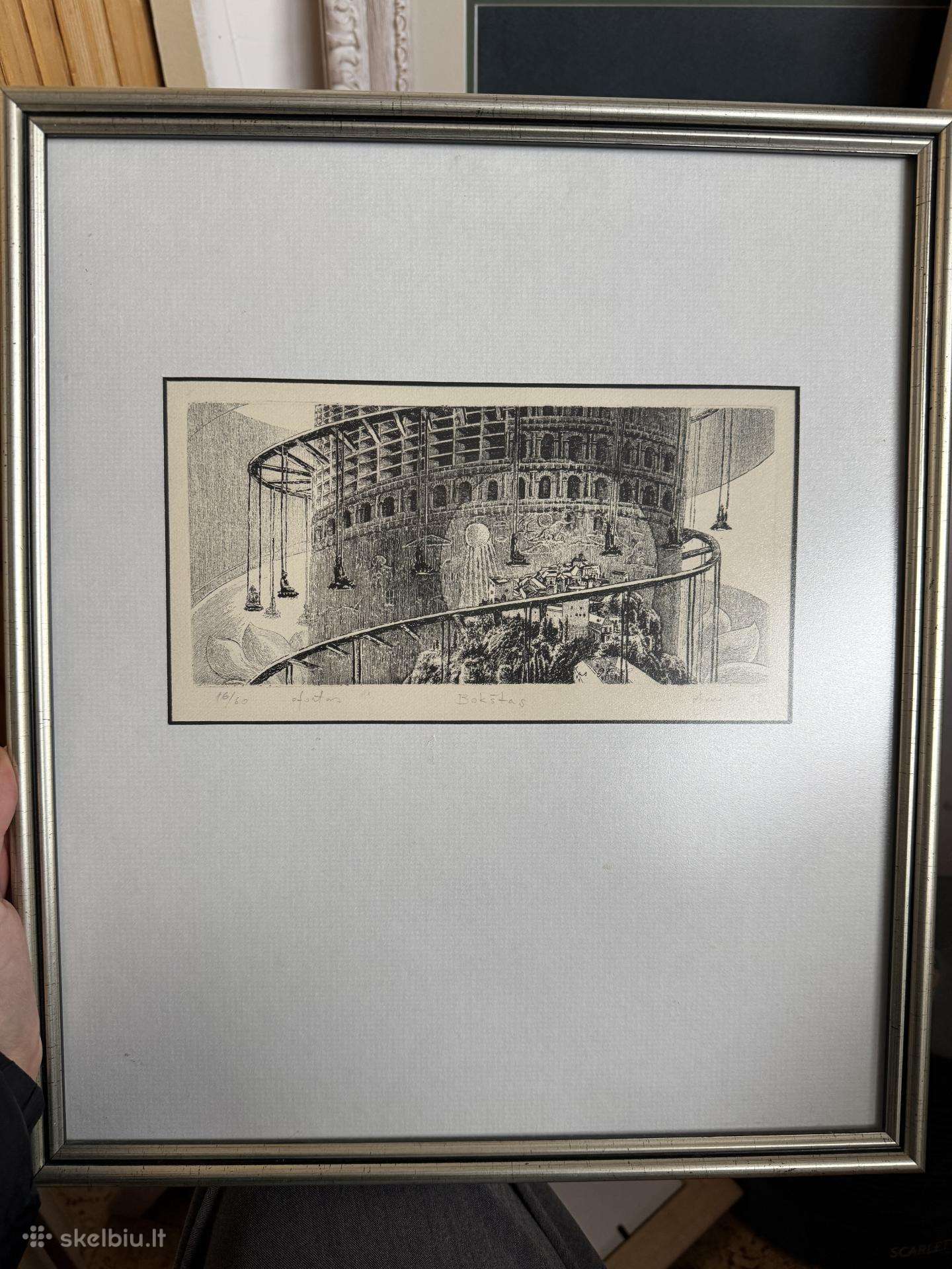 Agnius Tarabilda 1993 ofortas Bokštas