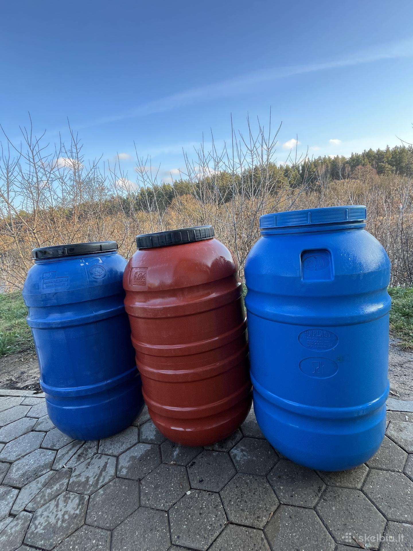 Maistinės 220 l statinės vandeniui, grūdams, maist