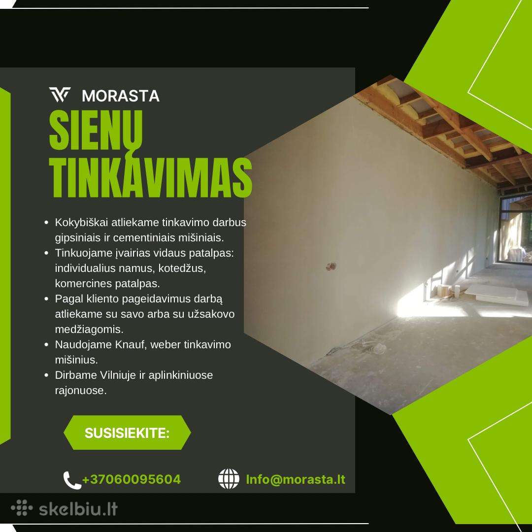 Tinkavimo darbai, Sienu tinkavimas Vilniuje