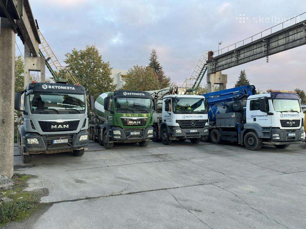 Betono siurblys. Betonvežio paslaugos
