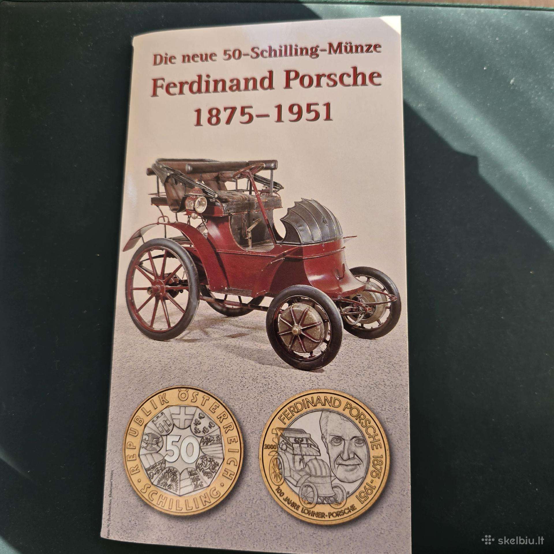 Austrija 2000 50 schillig Bi-metalic F.porsche