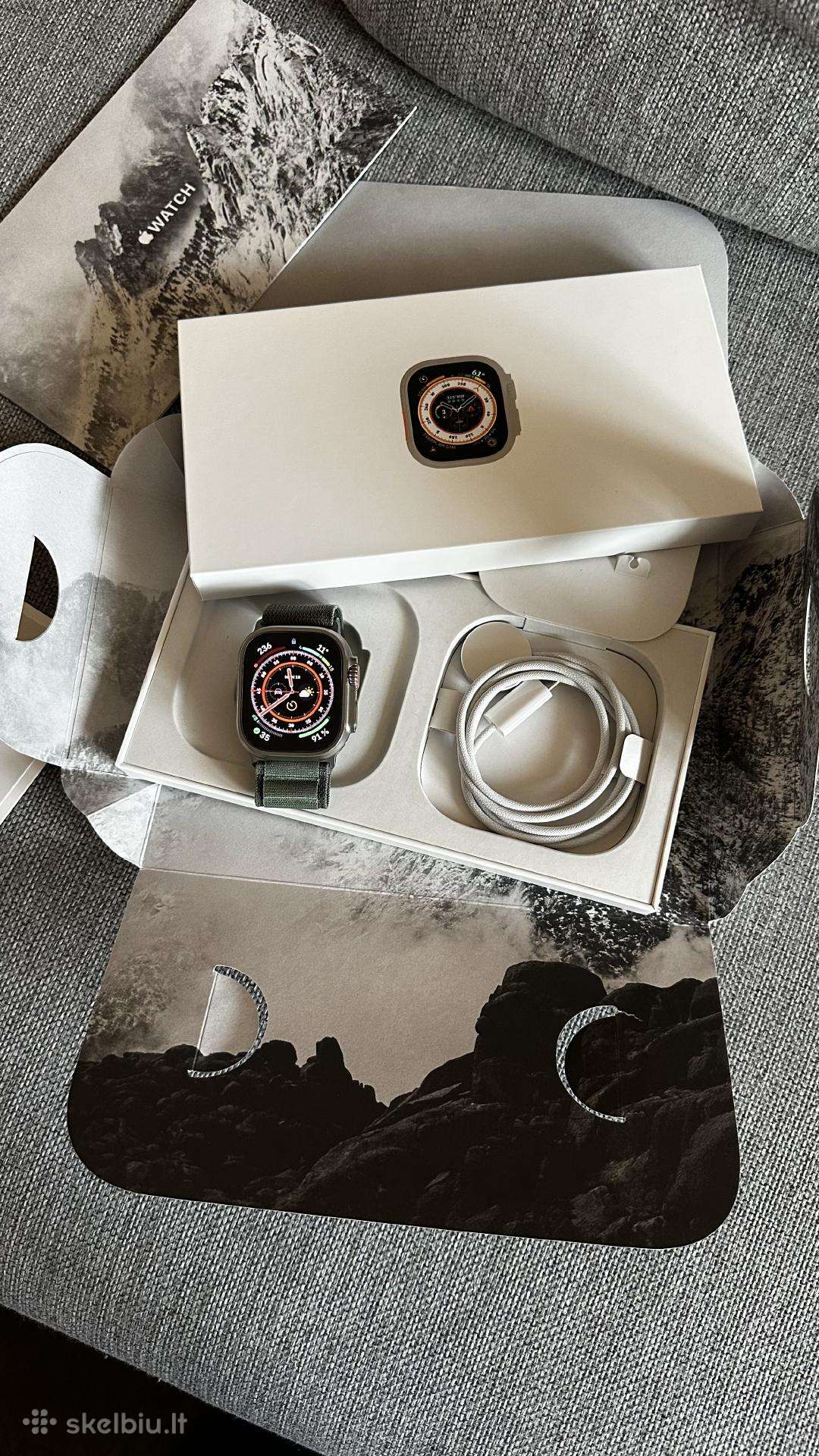 Apple watch ultra pilnas komplektas