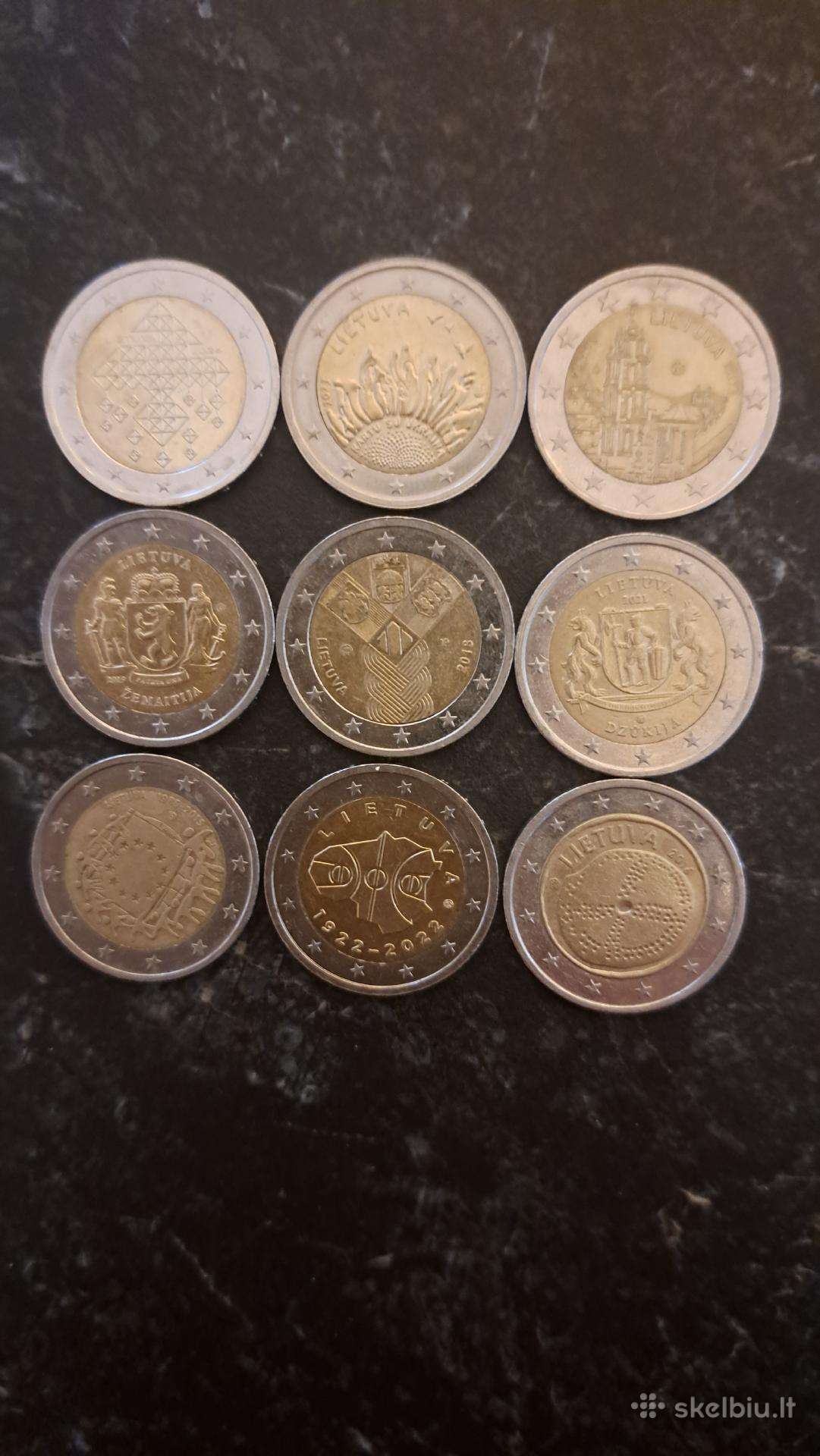 2 eurų monetos