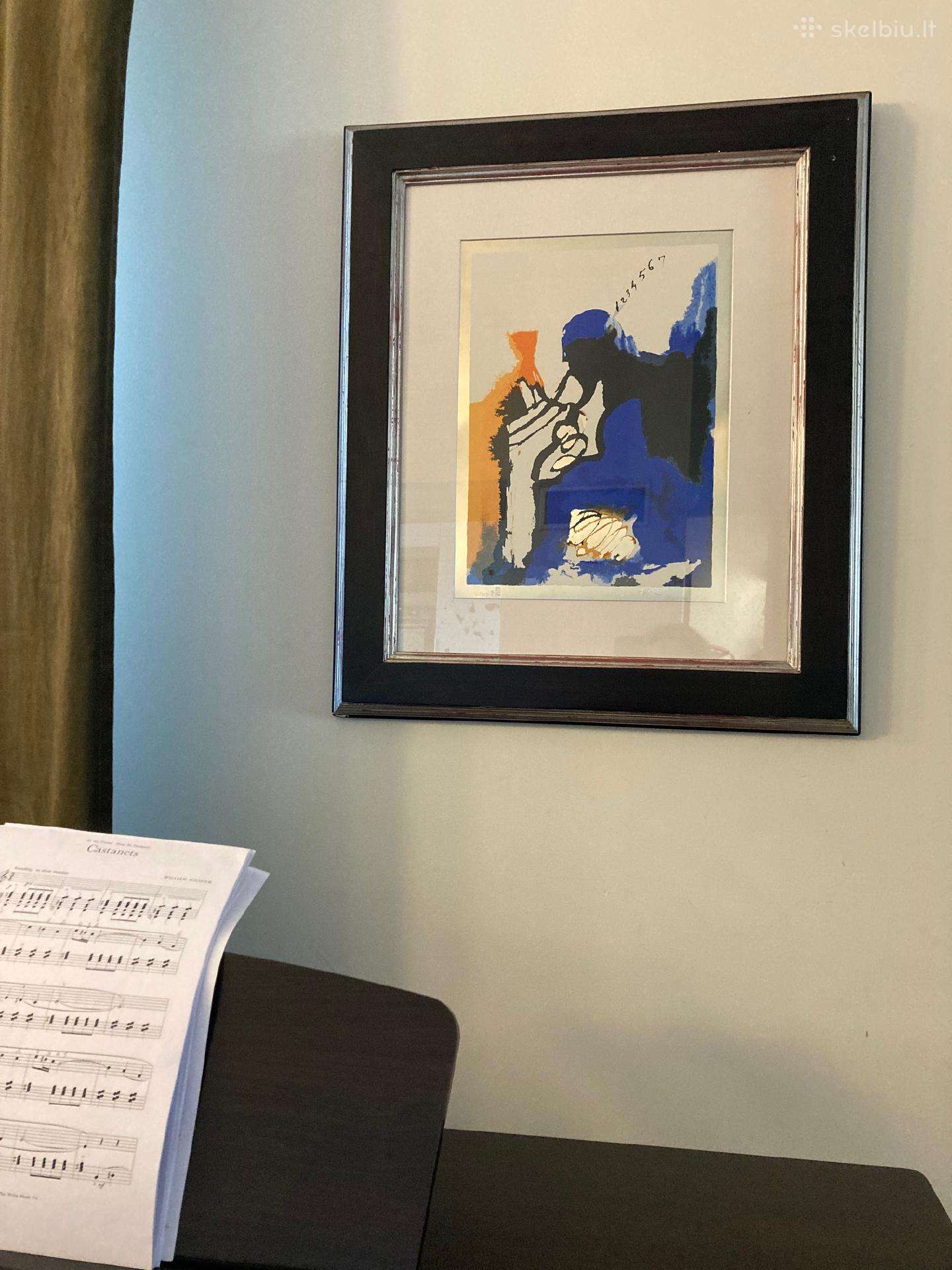 Salvador Dali litografija ant sidabro plokštės