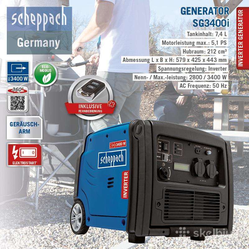 Inverterinis generatorius, Scheppach Sg3400i 230v