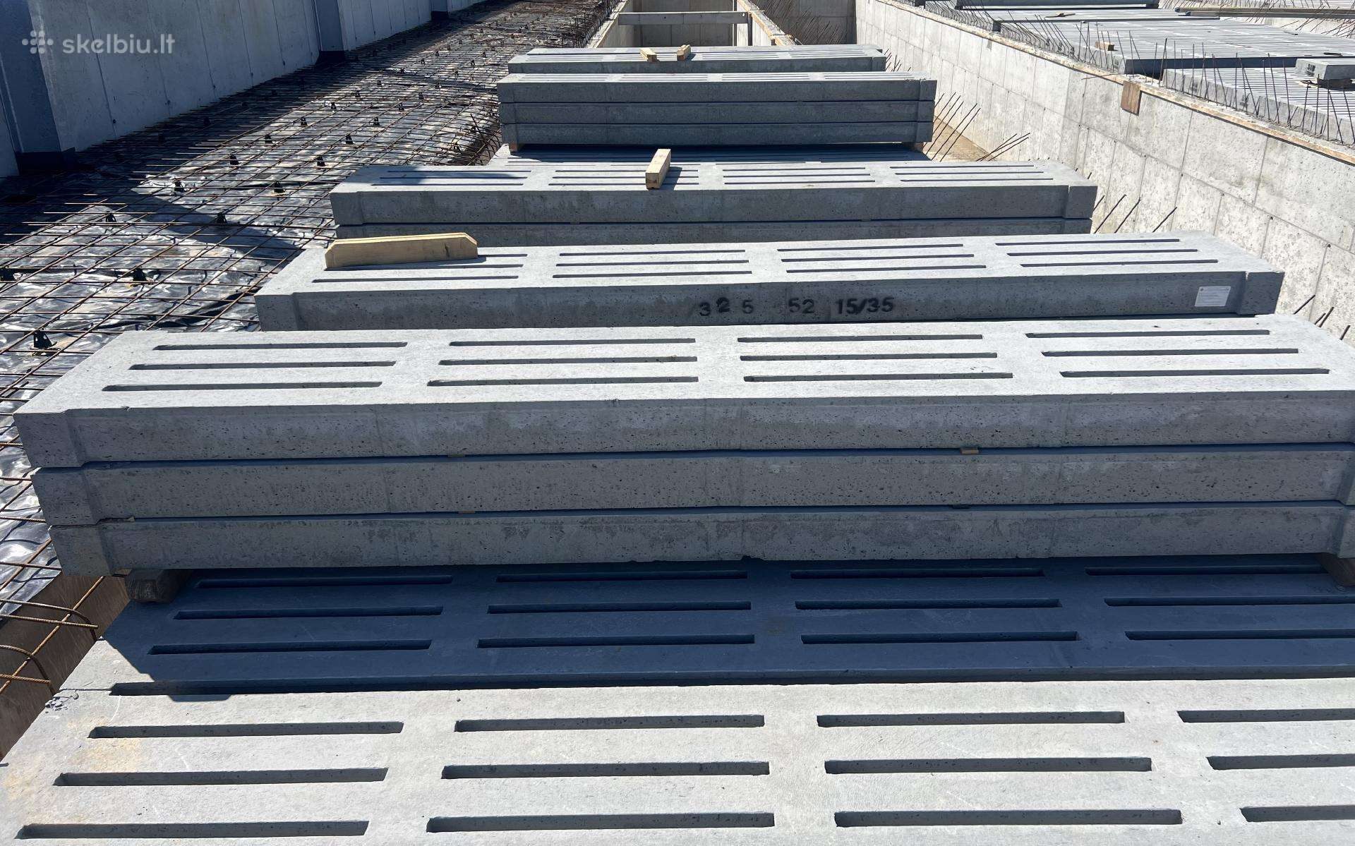 Betoninės fermų grotelės.