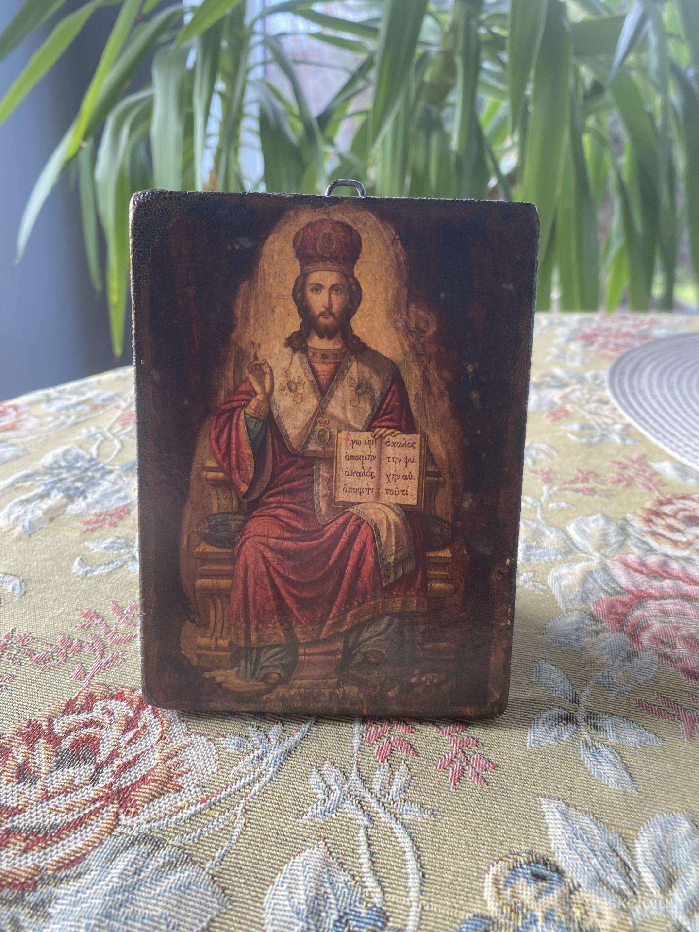 Vintažinė Kristaus Visavaldžiu ikona
