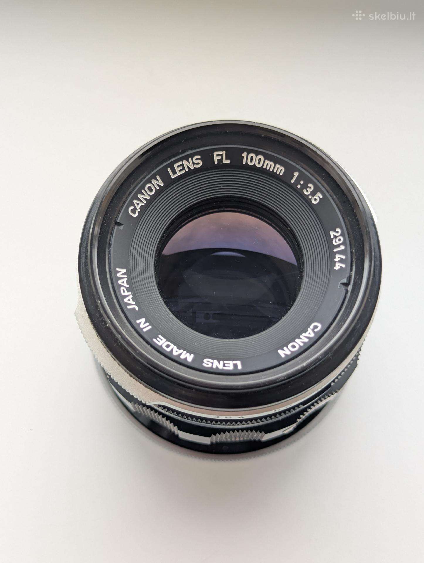 Canon Fl objektyvas 100mm f.3.5