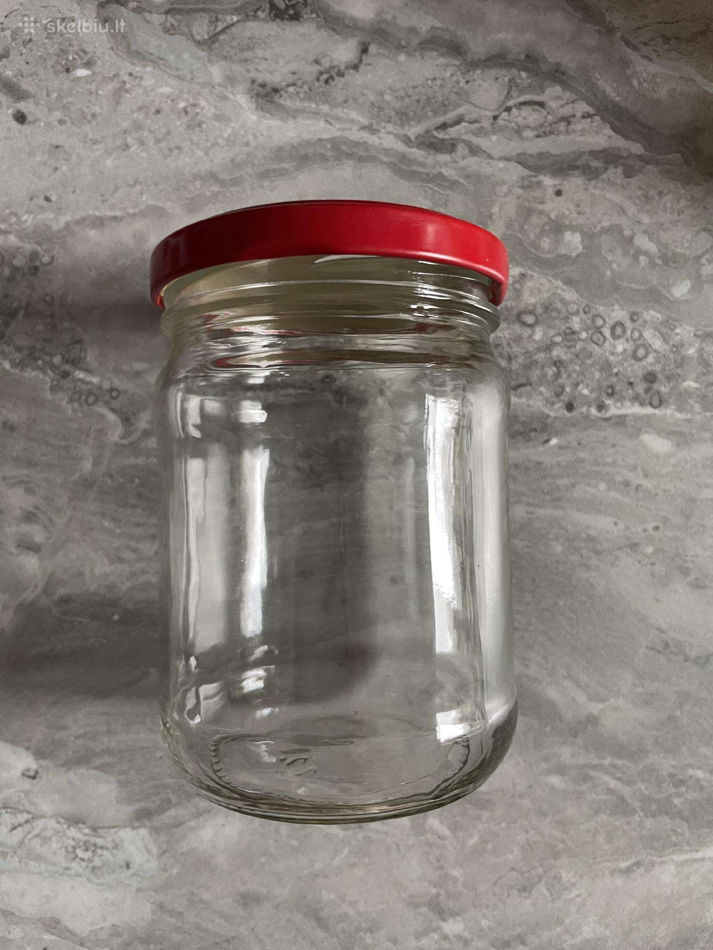 Nauji stiklainiai su dangteliais 250ml
