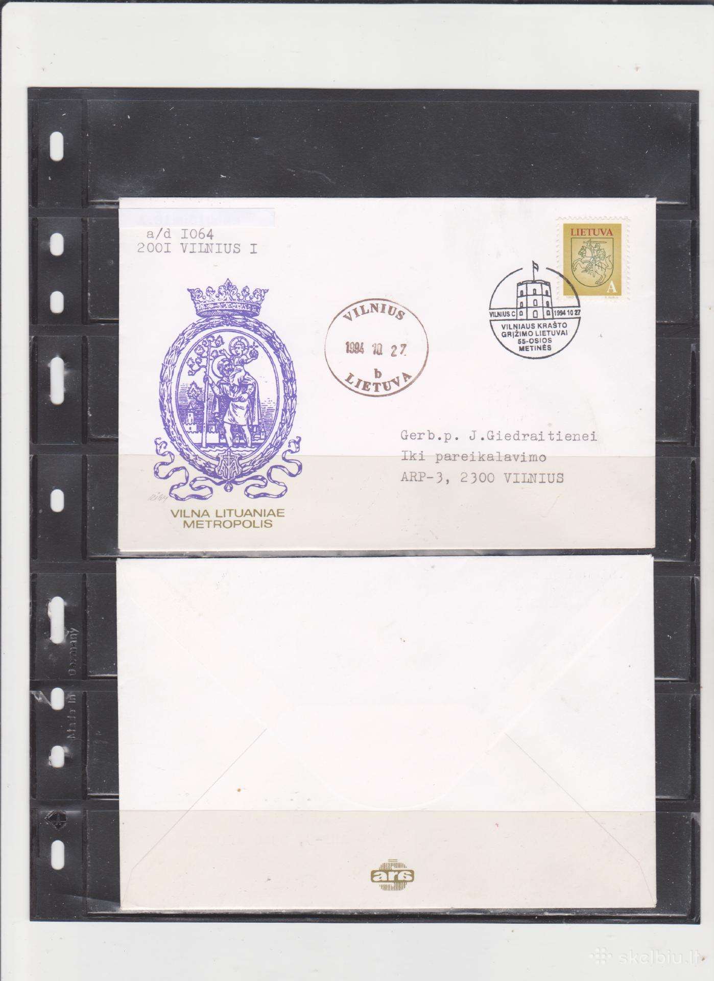 Dail. A.šakalio vokas (Vilna Lituaniae Metropolis)