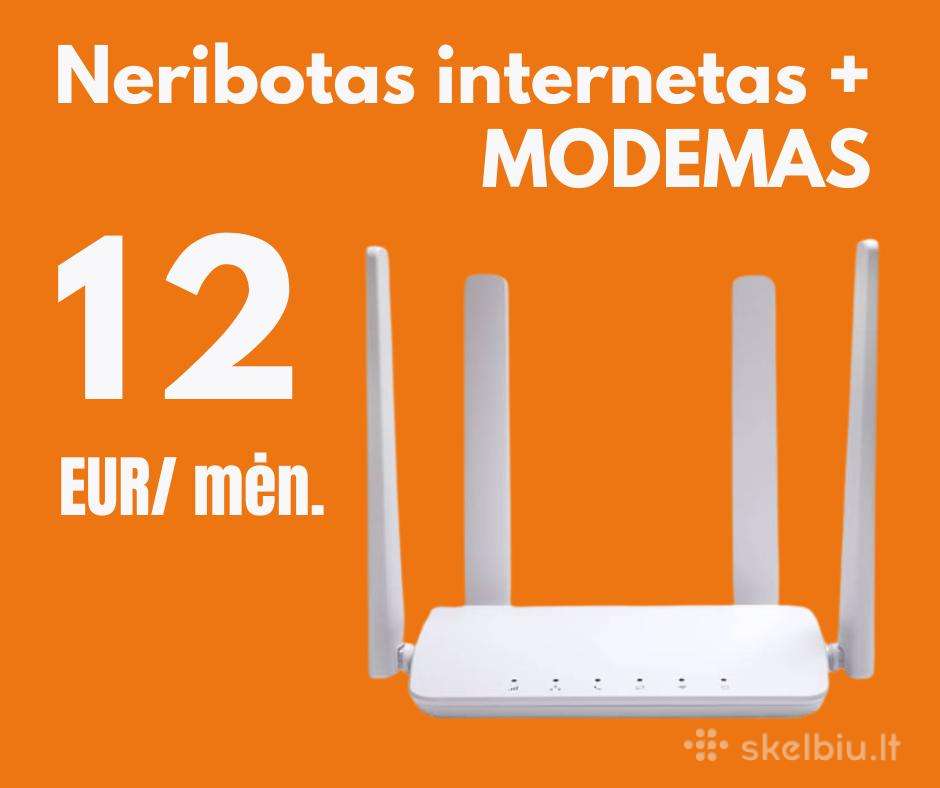 Mobilus internetas neterminuota sutartis 10,50 eur