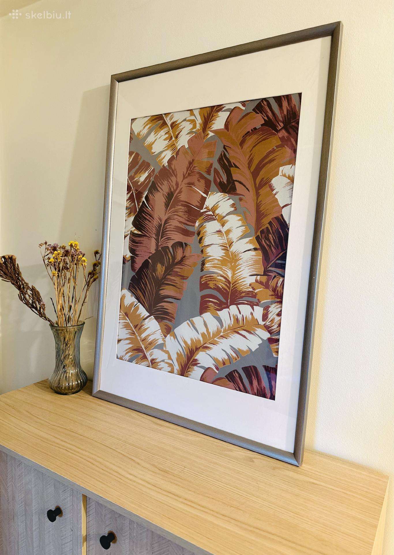 Floristinis paveikslas printas (61x91) su rėmu